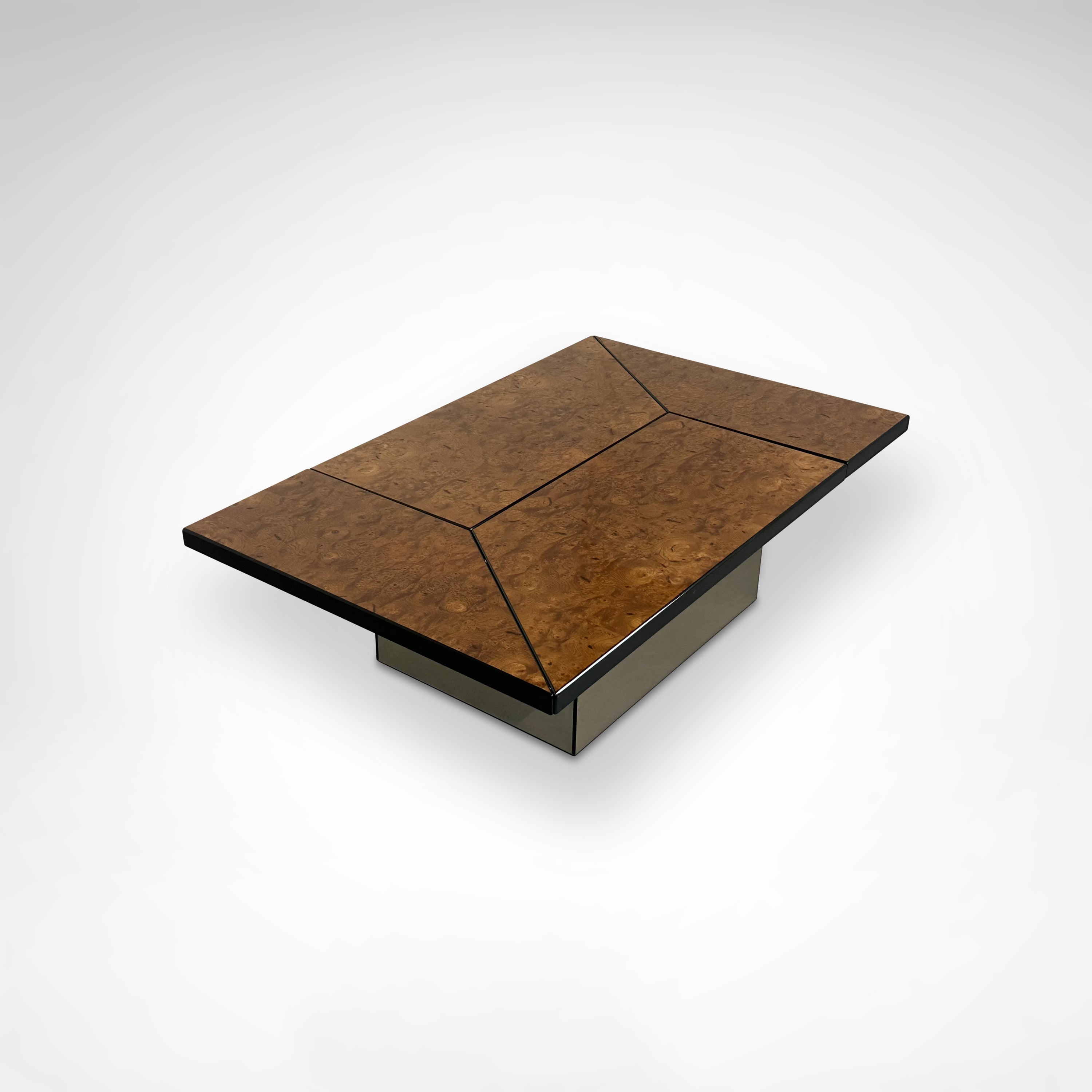 Burl_wood_coffee_table_with_bar_by_Paul_Michel_for_Roche_Bobois_1980s