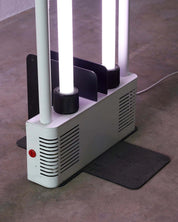 “DUO”_Floor_Lamp,_by_Zerbetto,_Black_Metal,_1980s,_Italy