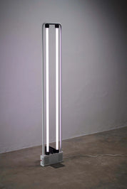 “DUO”_Floor_Lamp,_by_Zerbetto,_Black_Metal,_1980s,_Italy