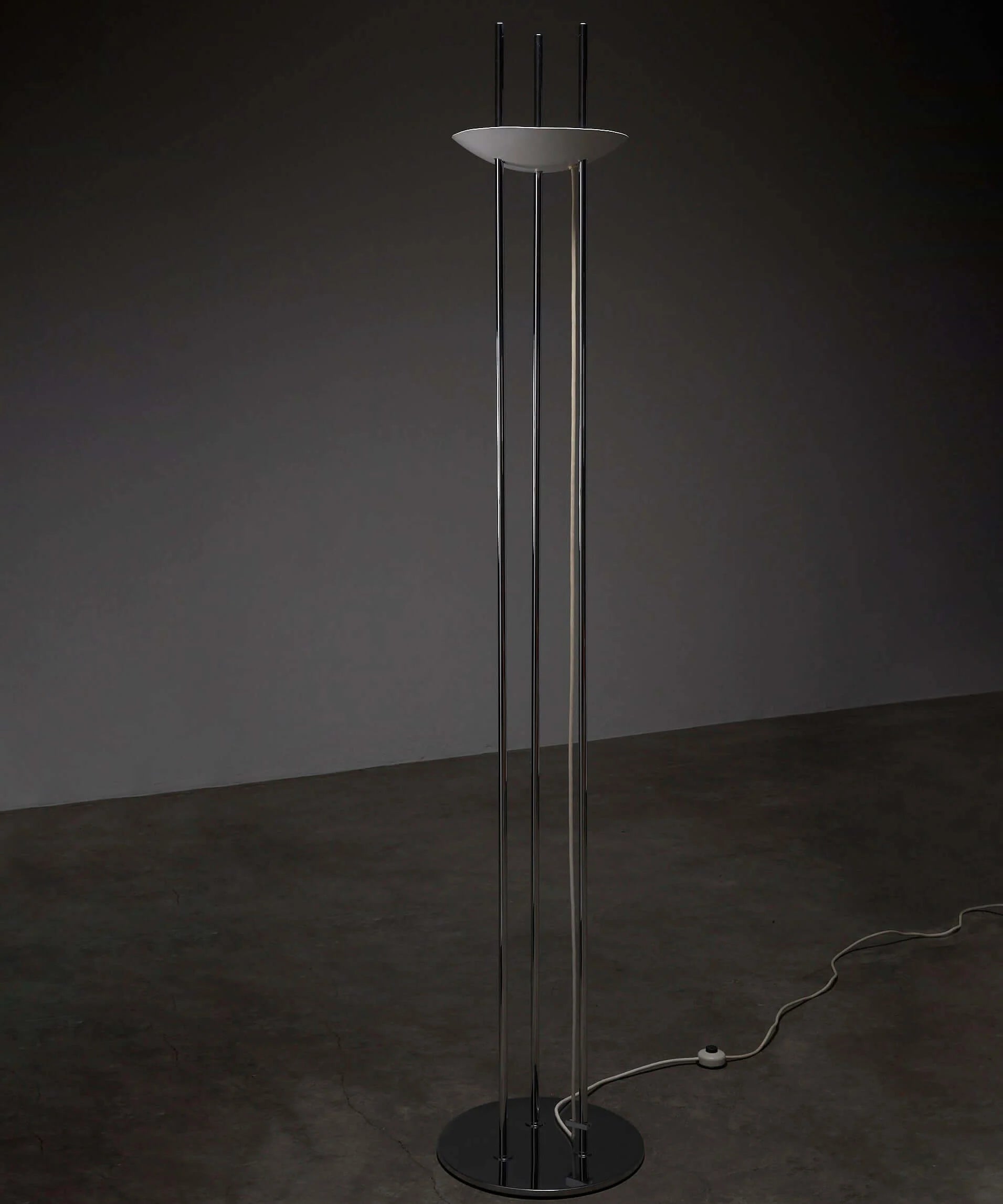Triple_Stem_Floor_Lamp,_Opaline_Glass_Shade,_Europe