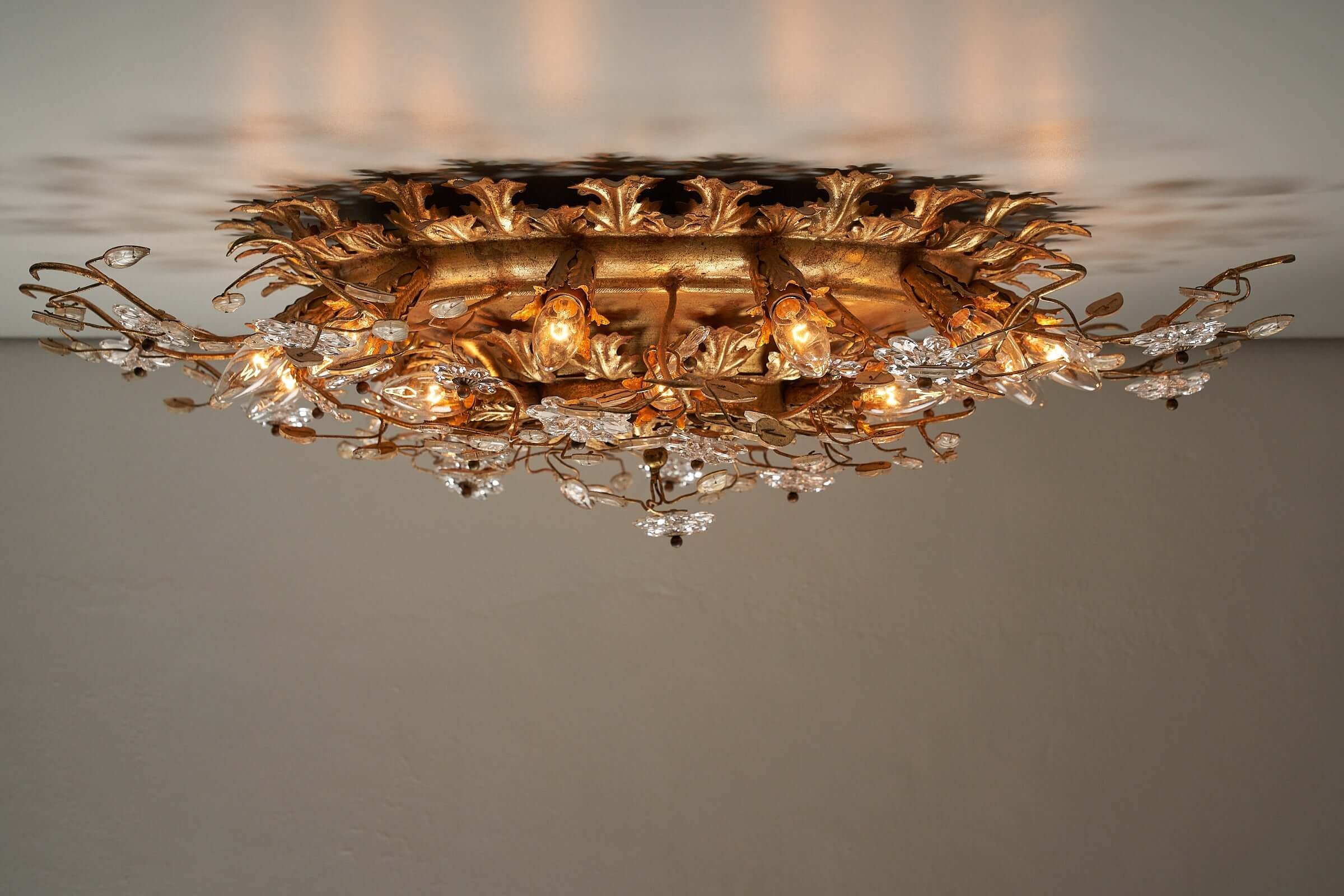 Ceiling_Fixture,_Banci_Firenze,_Gilt_Metal_&_Glass,_1970s,_Italy