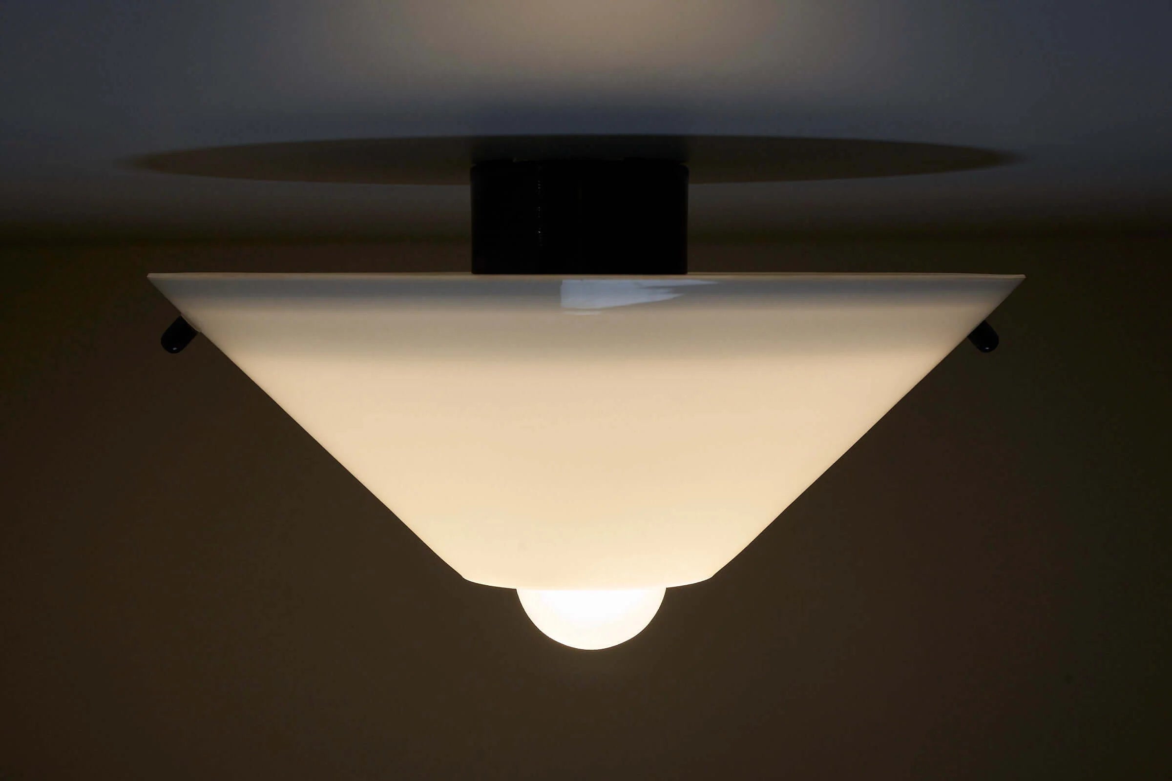 'Cono'_Ceiling_Lamp,_Lamperti,_Glass_&_Metal,_1960s,_Italy