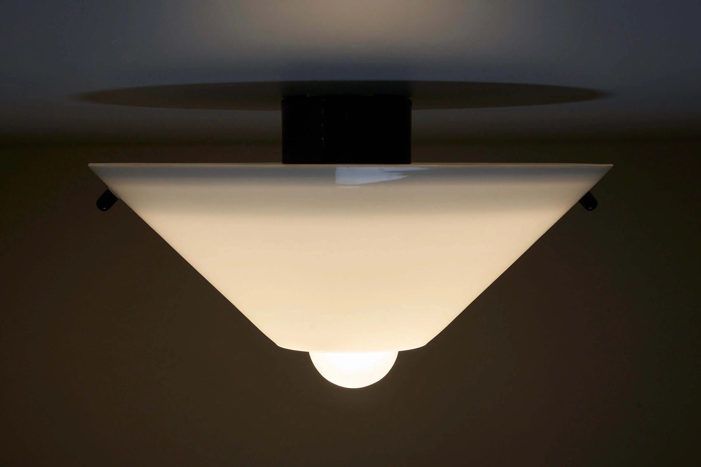 'Cono'_Ceiling_Lamp,_Lamperti,_Glass_&_Metal,_1960s,_Italy