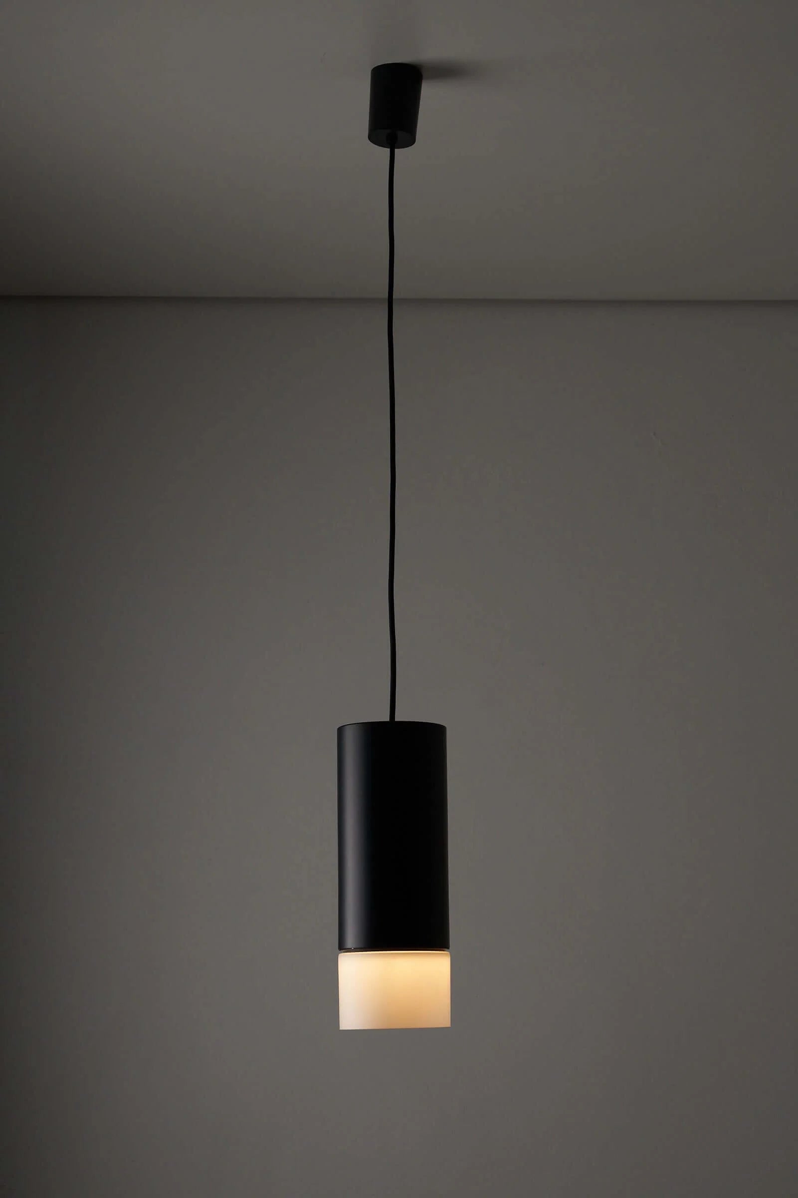 Sleek_Opaline_Glass_&_Metal_Pendant,_Cosack,_1960,_Germany