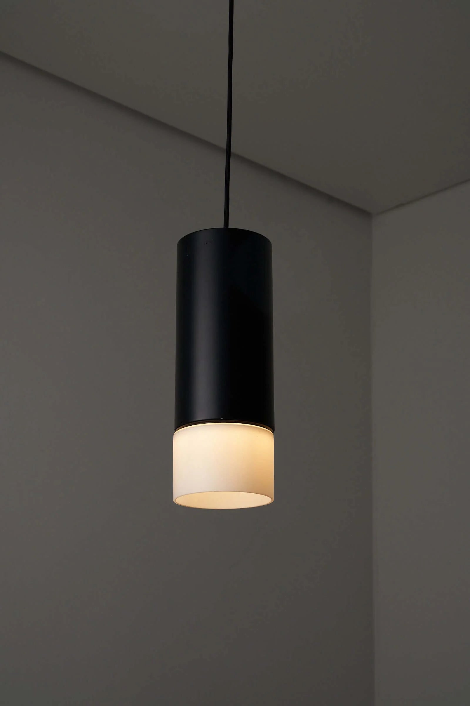 Sleek_Opaline_Glass_&_Metal_Pendant,_Cosack,_1960,_Germany
