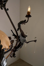 Dragon_Chandelier,_Wrought_Iron_&_Glass,_circa_1900,_Belgium