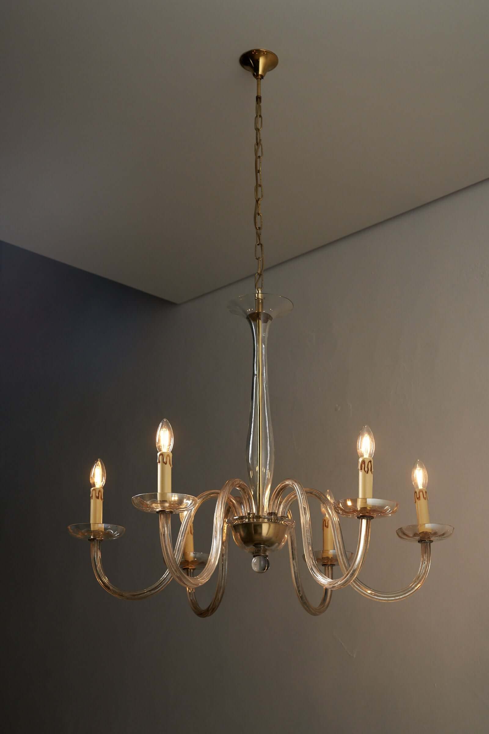 Amber_Glass_Chandelier,_Handblown_Glass,_1950s,_Italy