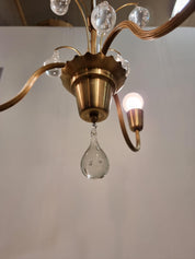 Swedish_Grace_Brass_and_Glass_Pendant_Chandelier,_Scandinavian_Mid_Century_Ceiling_Light,_1940s