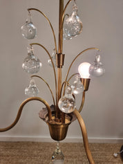 Swedish_Grace_Brass_and_Glass_Pendant_Chandelier,_Scandinavian_Mid_Century_Ceiling_Light,_1940s