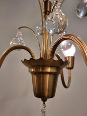 Swedish_Grace_Brass_and_Glass_Pendant_Chandelier,_Scandinavian_Mid_Century_Ceiling_Light,_1940s
