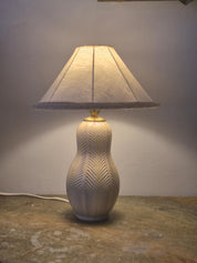 Swedish_Modern_table_lamp_with_ceramic_base_by_Anna-Lisa_Thomson,_mid1900s.