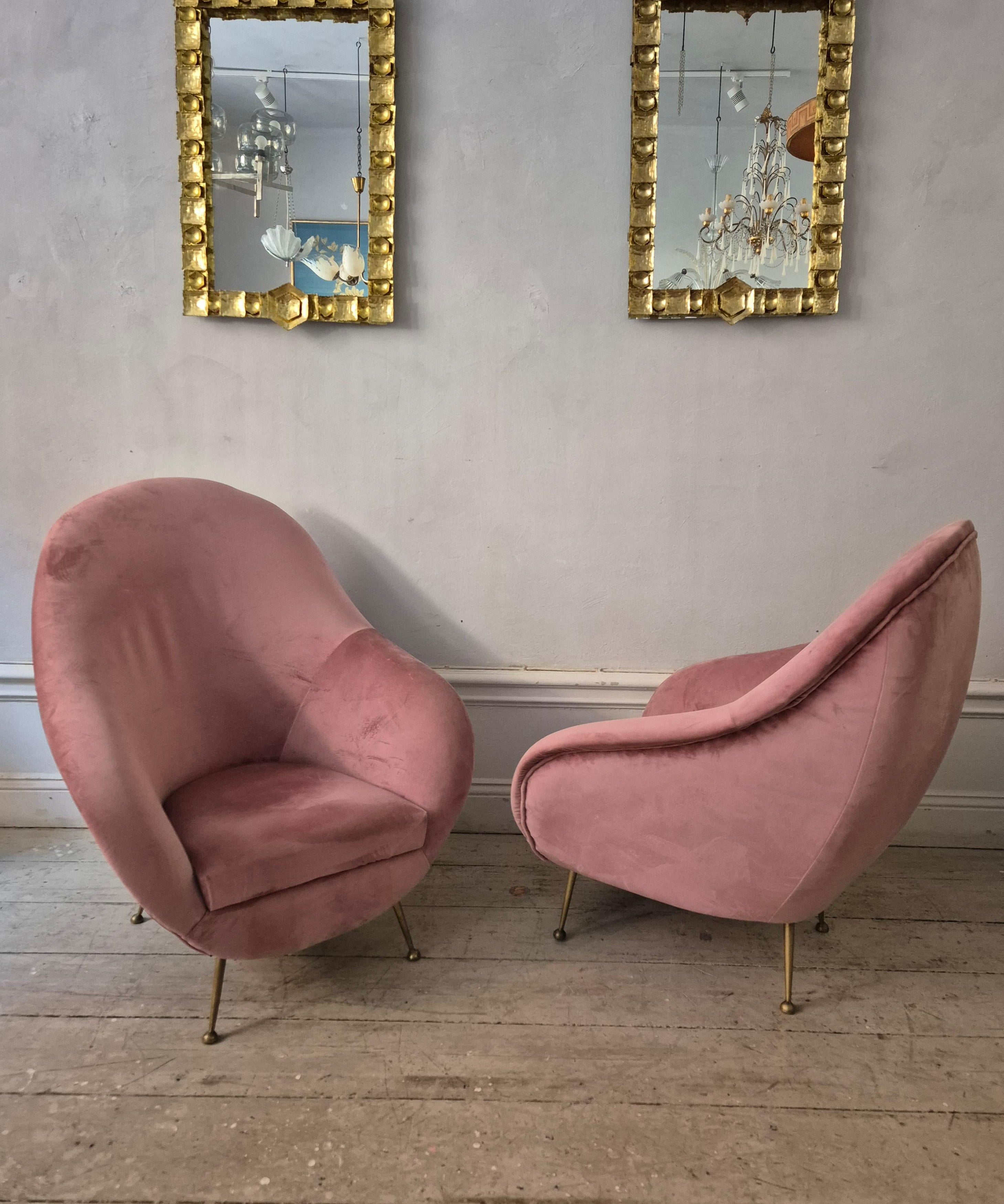 Set_of_2_Italian_Mid_Century_Modern_Easy_Chairs_with_Brass_Legs,_Lounge_Chairs,_1950s
