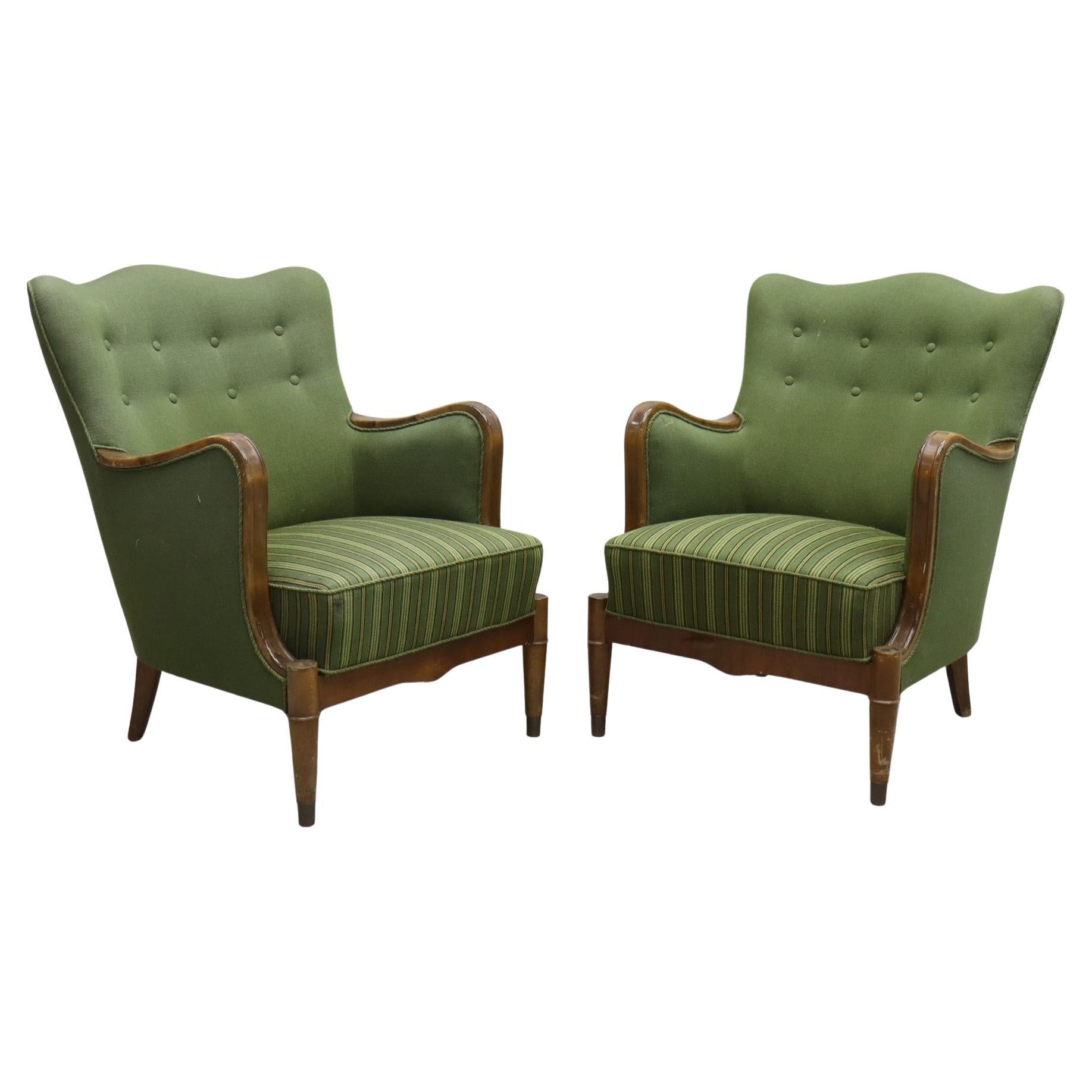 Set_of_2_Danish_Modern_armchairs_by_Alfred_Christensen._Beautiful_shape,_brass_feet.
