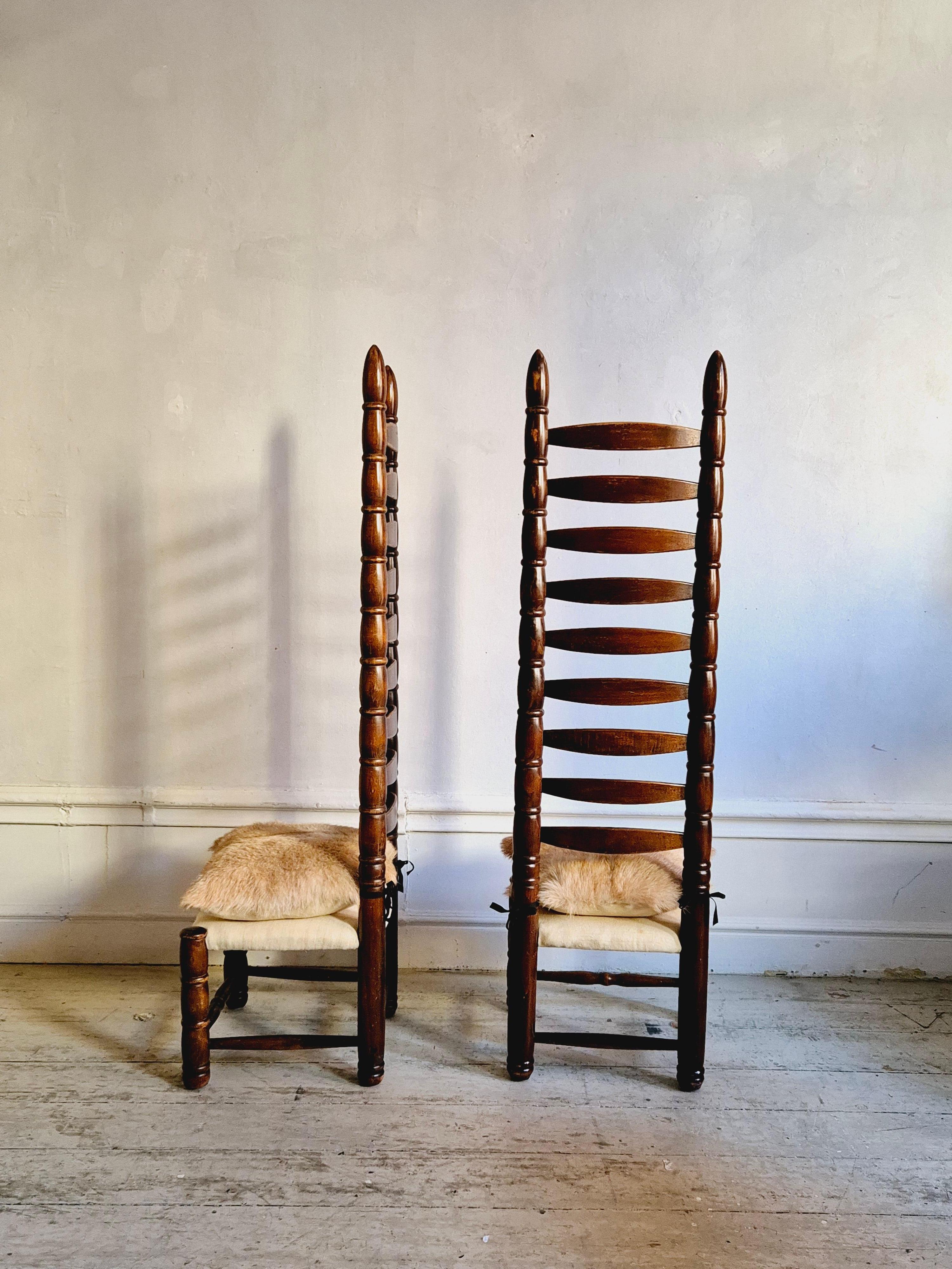 Set_of_2_High_Back_Ladder_Chairs,_1940s,_Spain