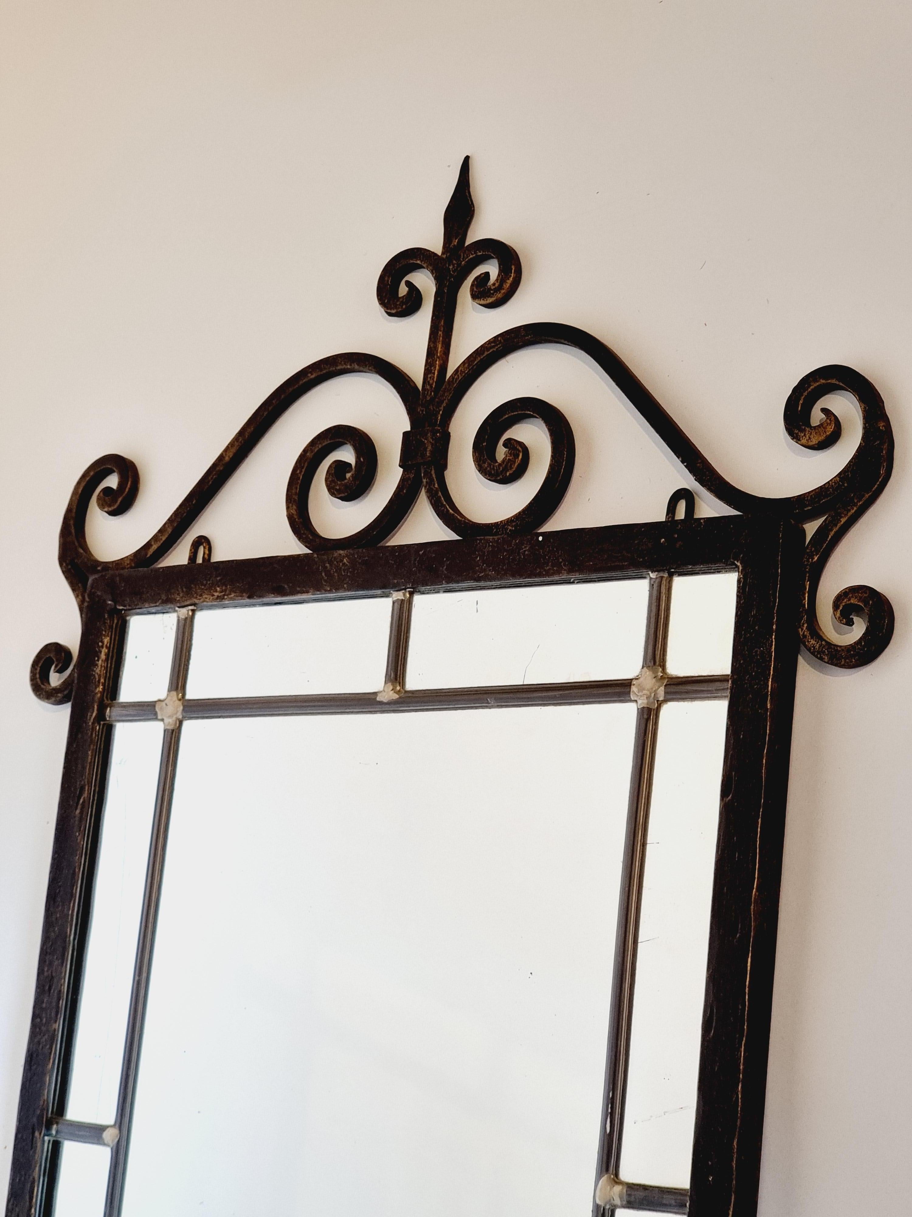 Wall_mirror,_cast_iron_Swedish_Grace_1930/40s