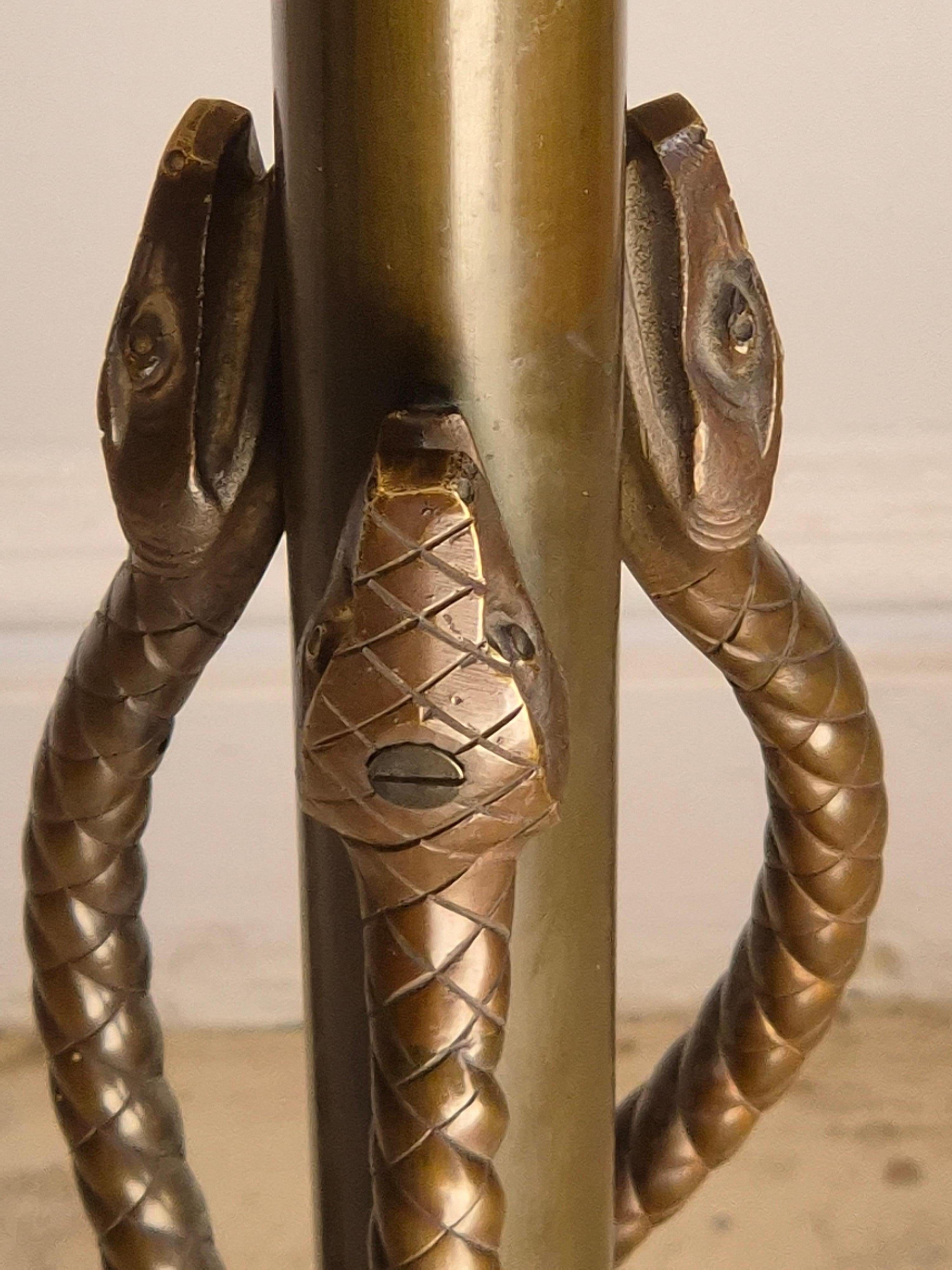 Rare_exquisite_bronze_floor_lamp_with_entwined_snakes,_early_1900s.