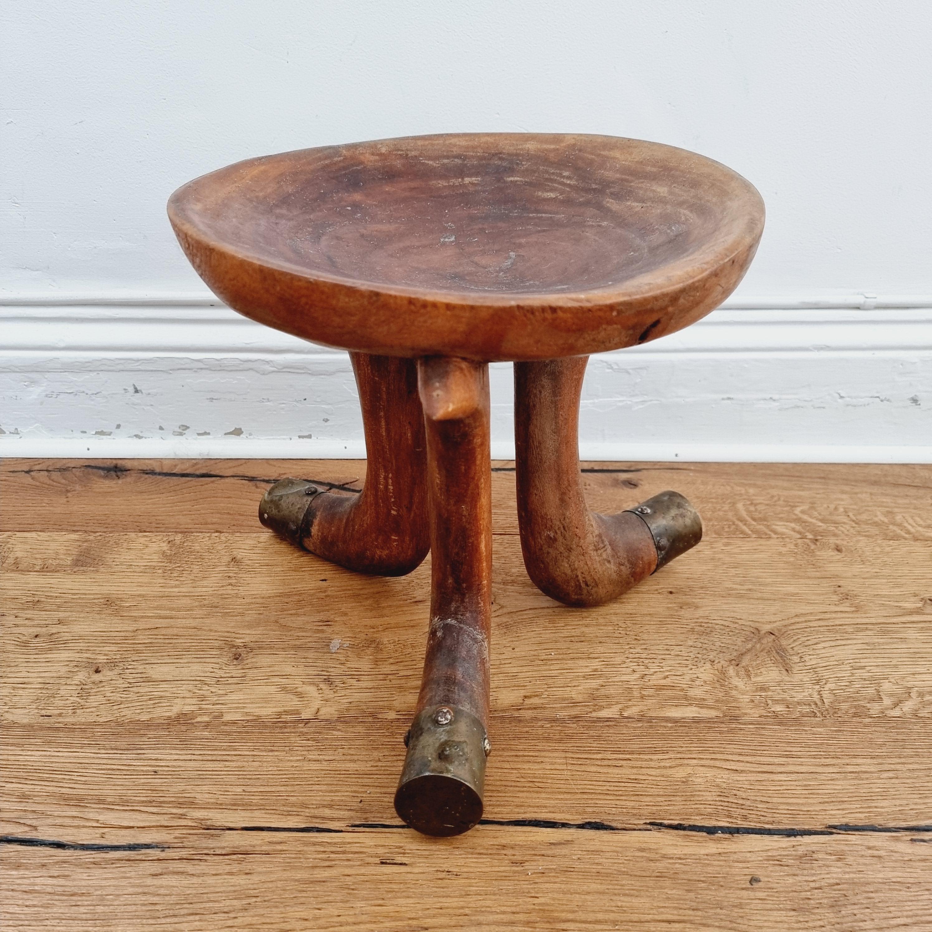 Tribal_Stool_with_Brass_Details,_Southern_Ethiopia,_Early_20th_Century