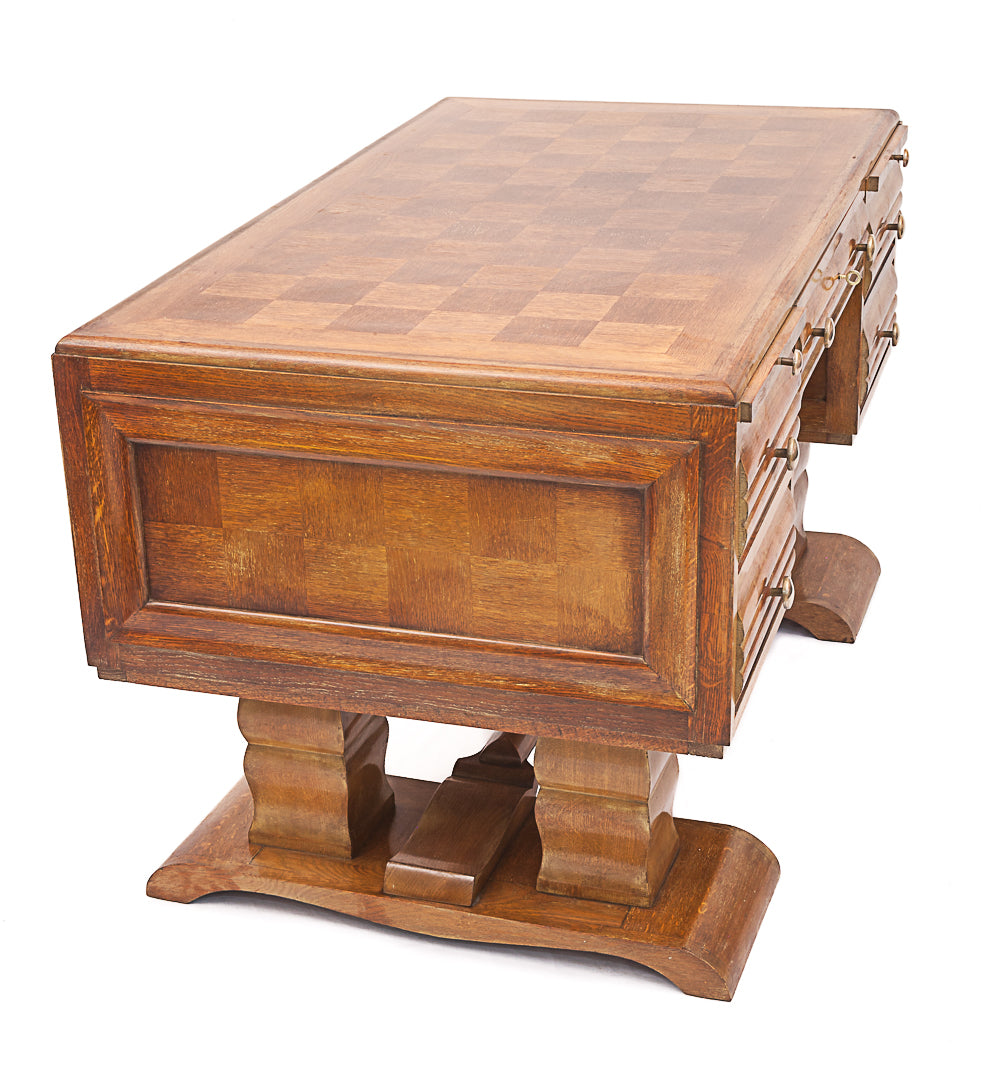 Art_Deco_oak_desk._Attributed_to_Charles_Dudouyt,_1930