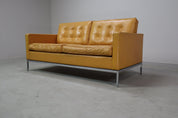 Florence_Knoll_two-seater_sofa_in_mustard_yellow_leather,_1970