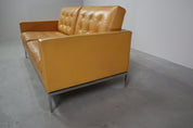 Florence_Knoll_two-seater_sofa_in_mustard_yellow_leather,_1970