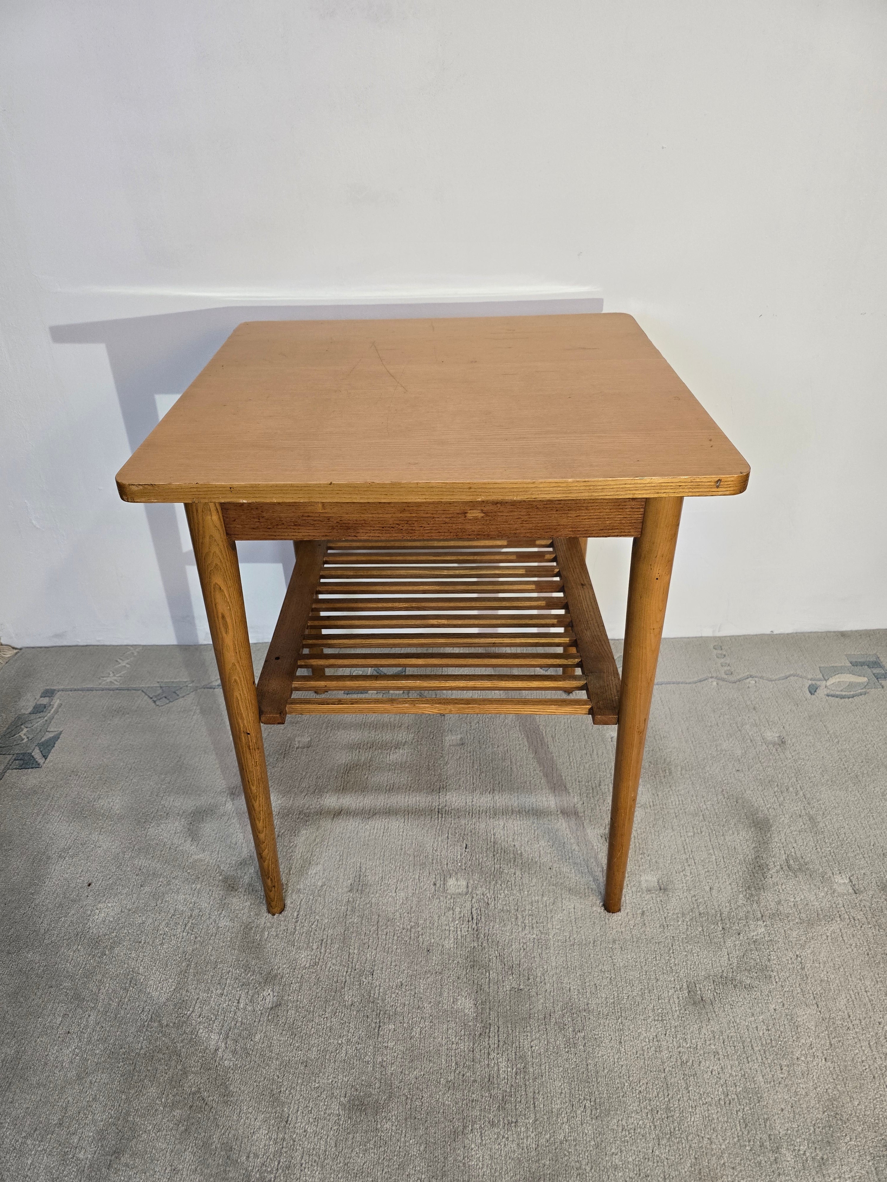 Vintage_Scandinavian-Style_Hardwood_Coffee_Table_with_Slatted_Shelf,_Mid-Century_Modern,_1970s