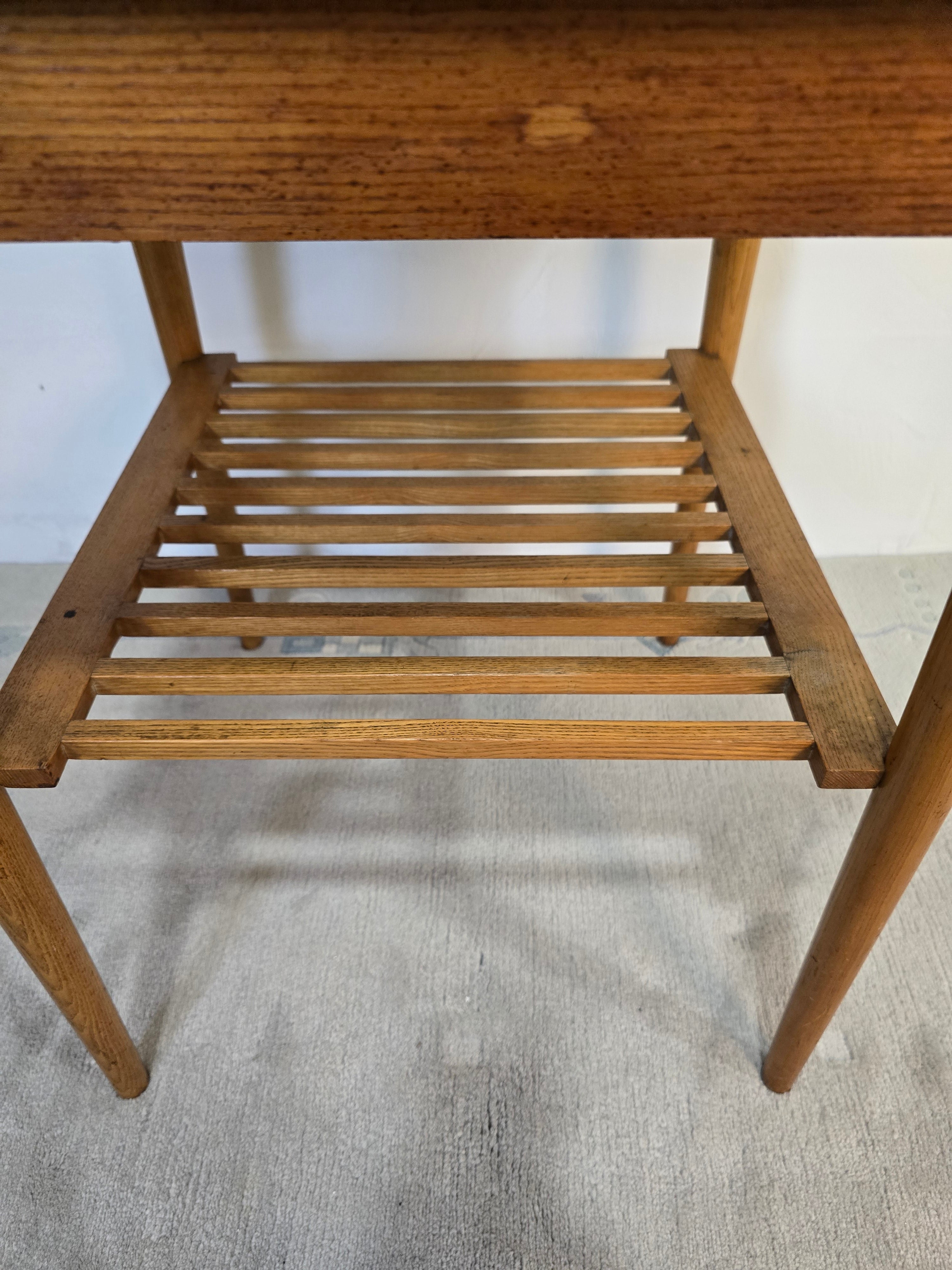 Vintage_Scandinavian-Style_Hardwood_Coffee_Table_with_Slatted_Shelf,_Mid-Century_Modern,_1970s