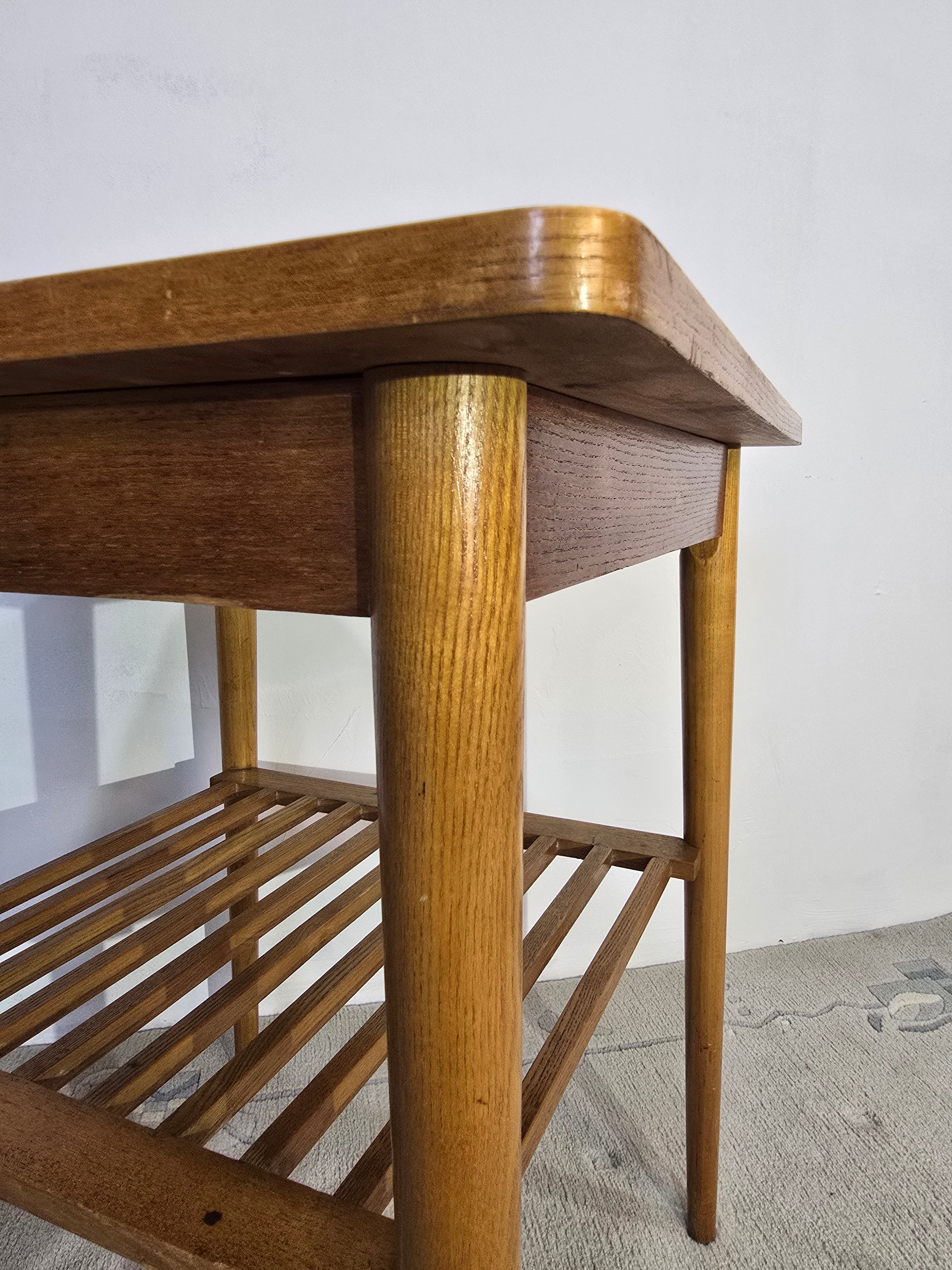 Vintage_Scandinavian-Style_Hardwood_Coffee_Table_with_Slatted_Shelf,_Mid-Century_Modern,_1970s
