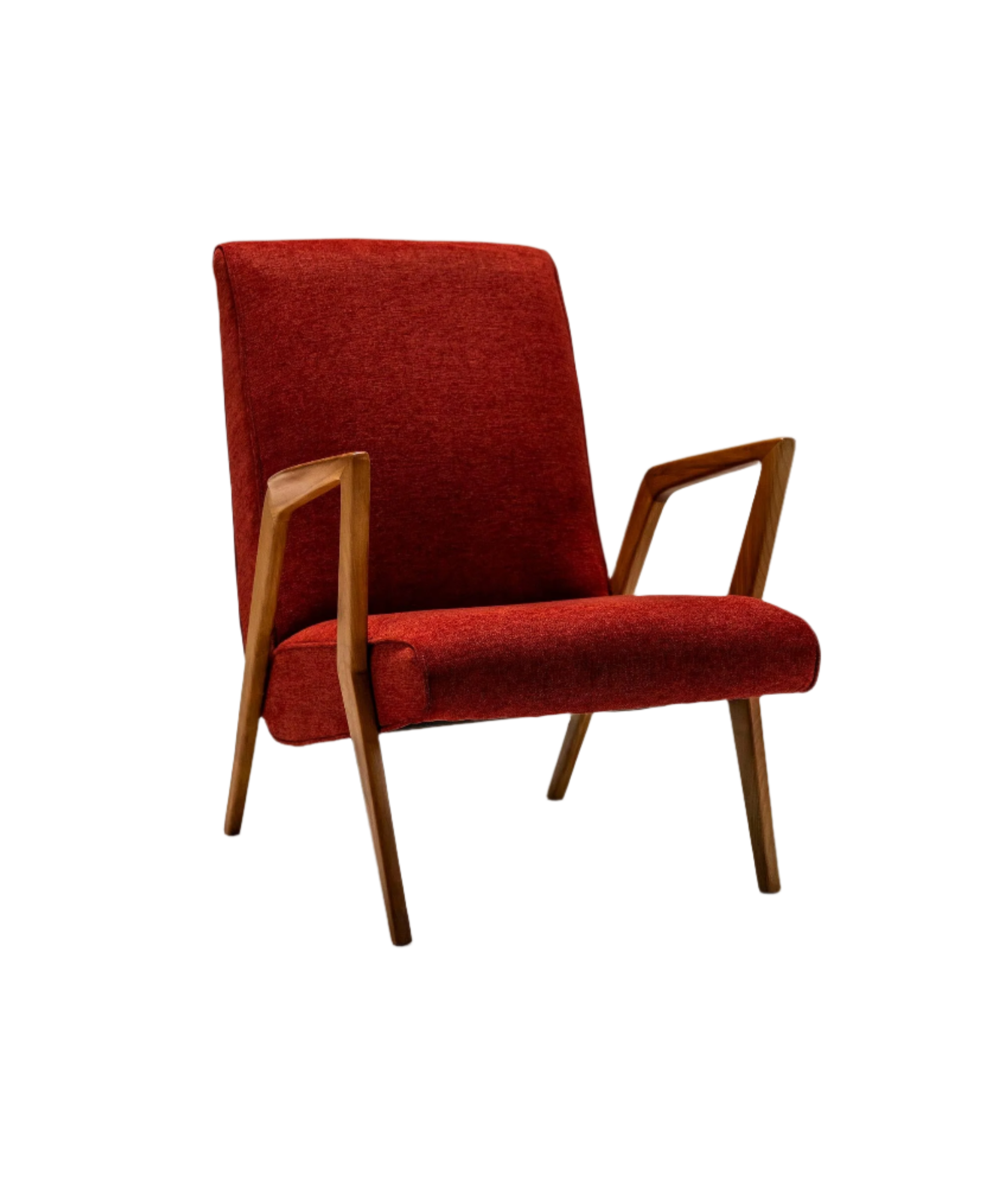 Armchair_In_Walnut_And_Burgundy_Upholstery_Italy_1960_s