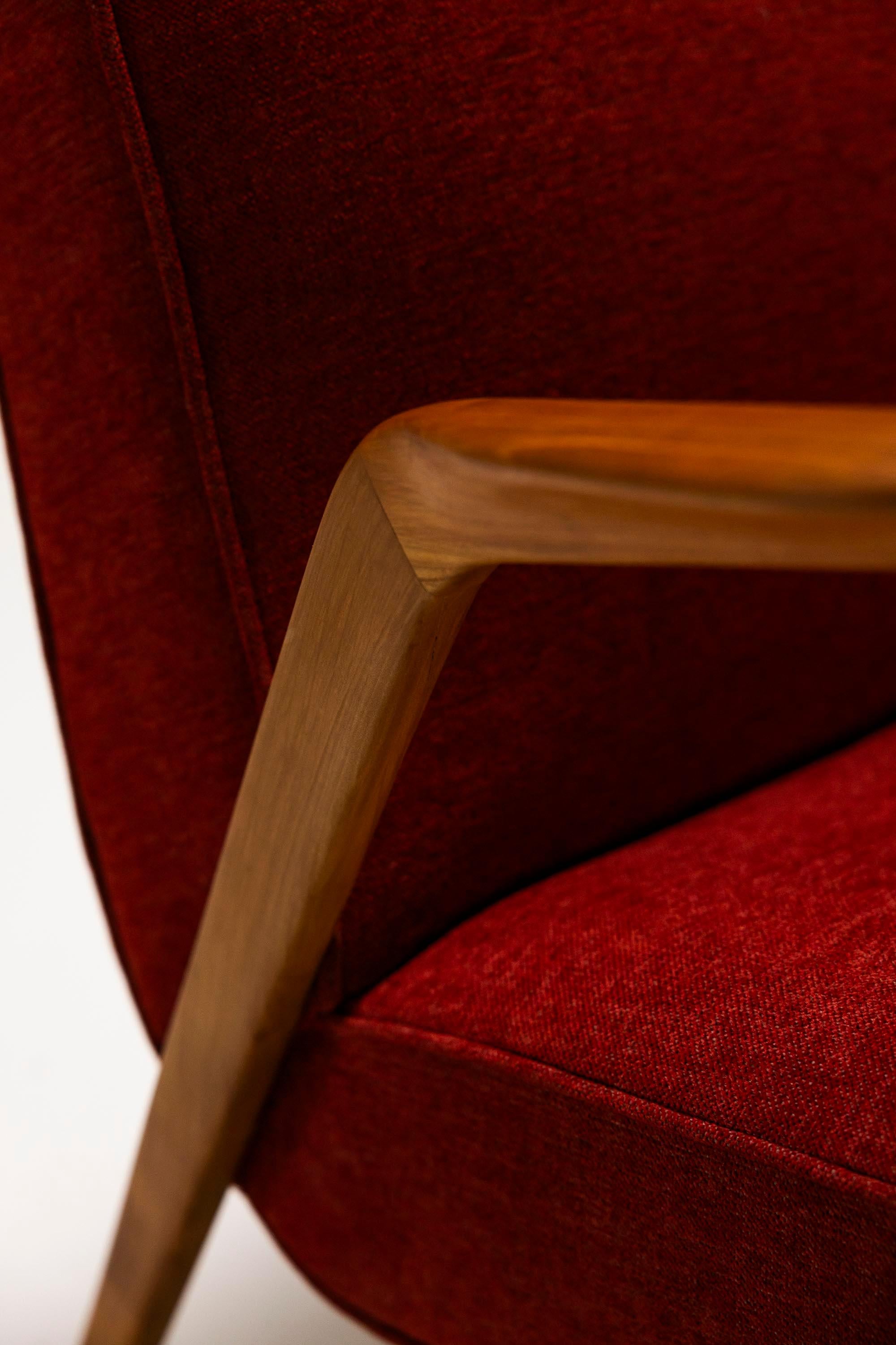 Armchair_In_Walnut_And_Burgundy_Upholstery_Italy_1960_s