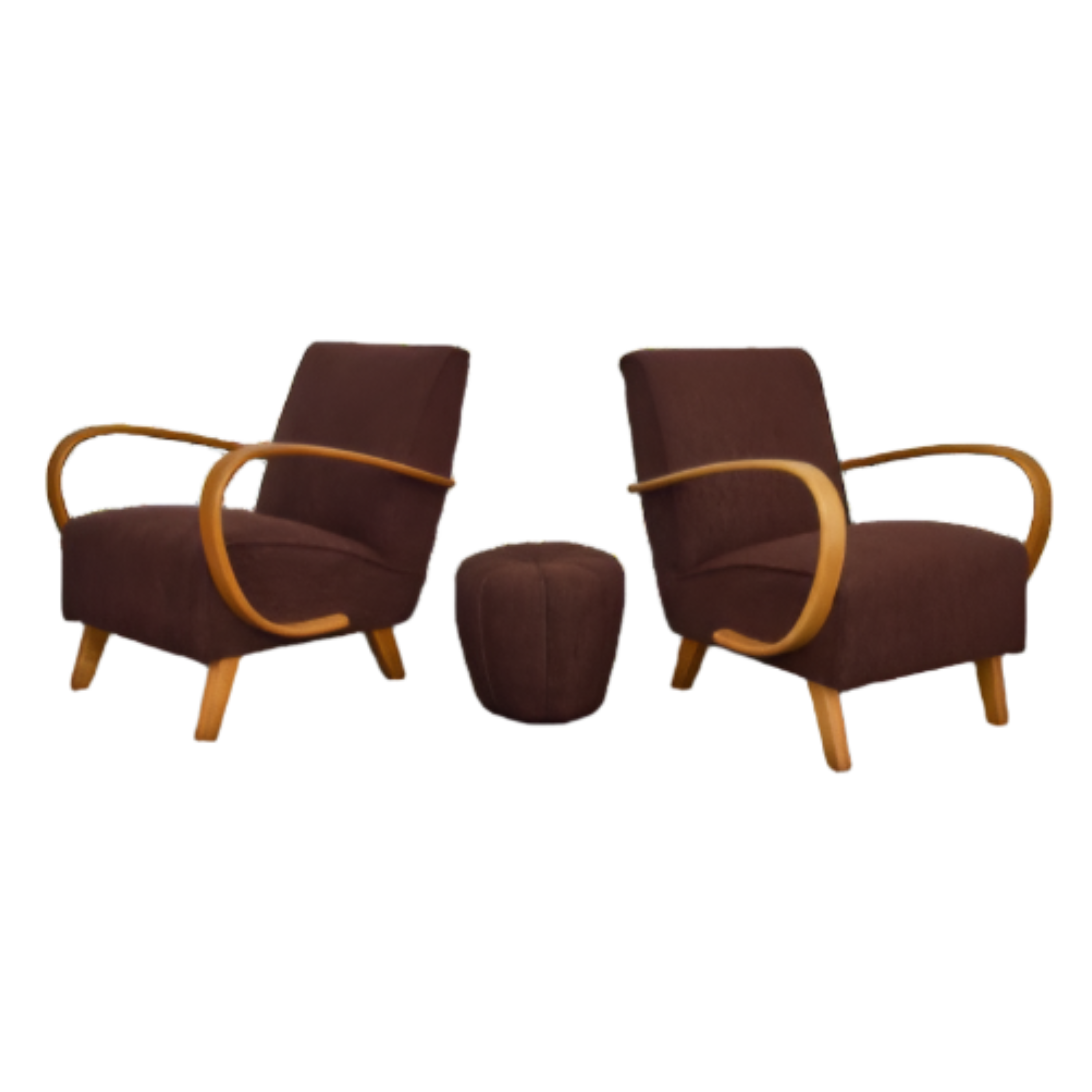 Art_Deco_Armchairs_Tulip_Tabouret_by_Jindrich_Halabala_1940s