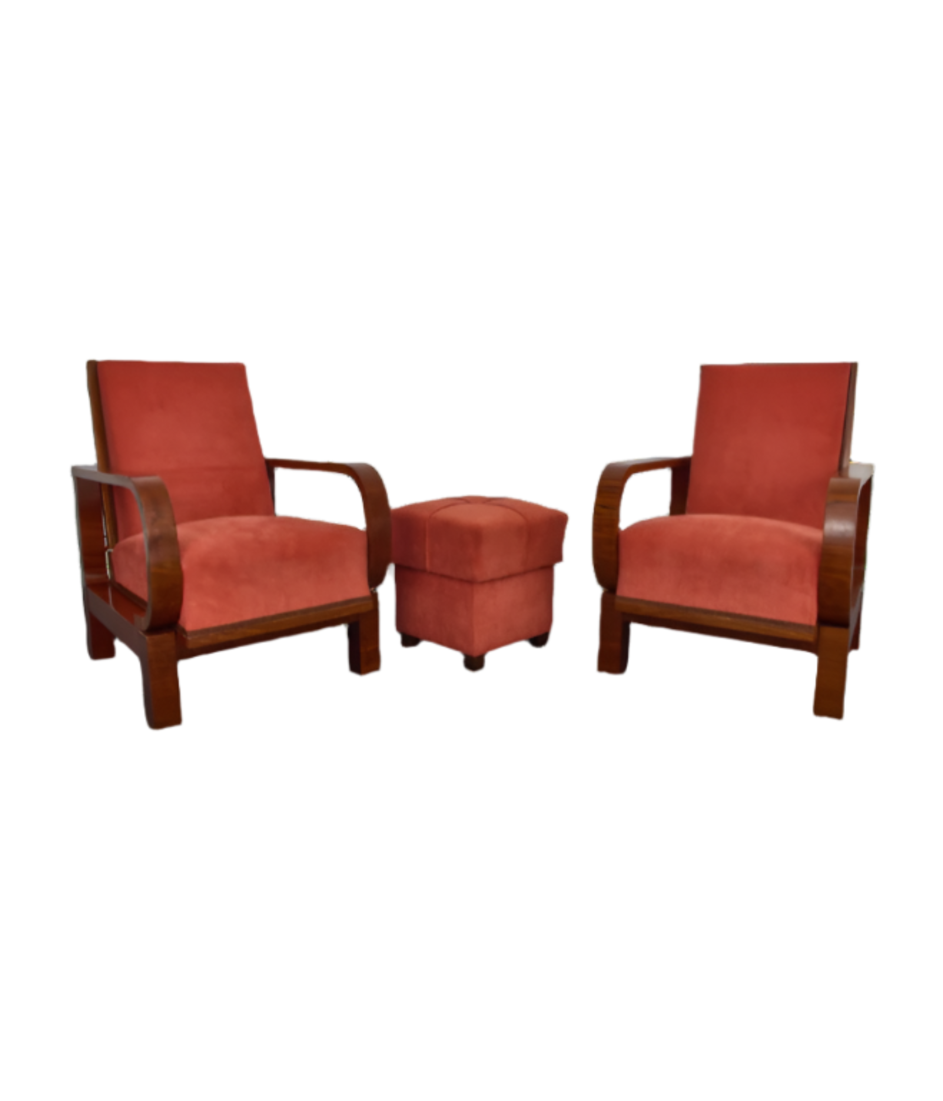 Art_Deco_Black_Walnut_and_Veneered_Armchairs_Ottoman_1930s