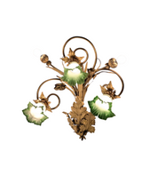 Art_Nouveau_Chestnut_Leaf_and_Green_Glass_Sconce,_1900s