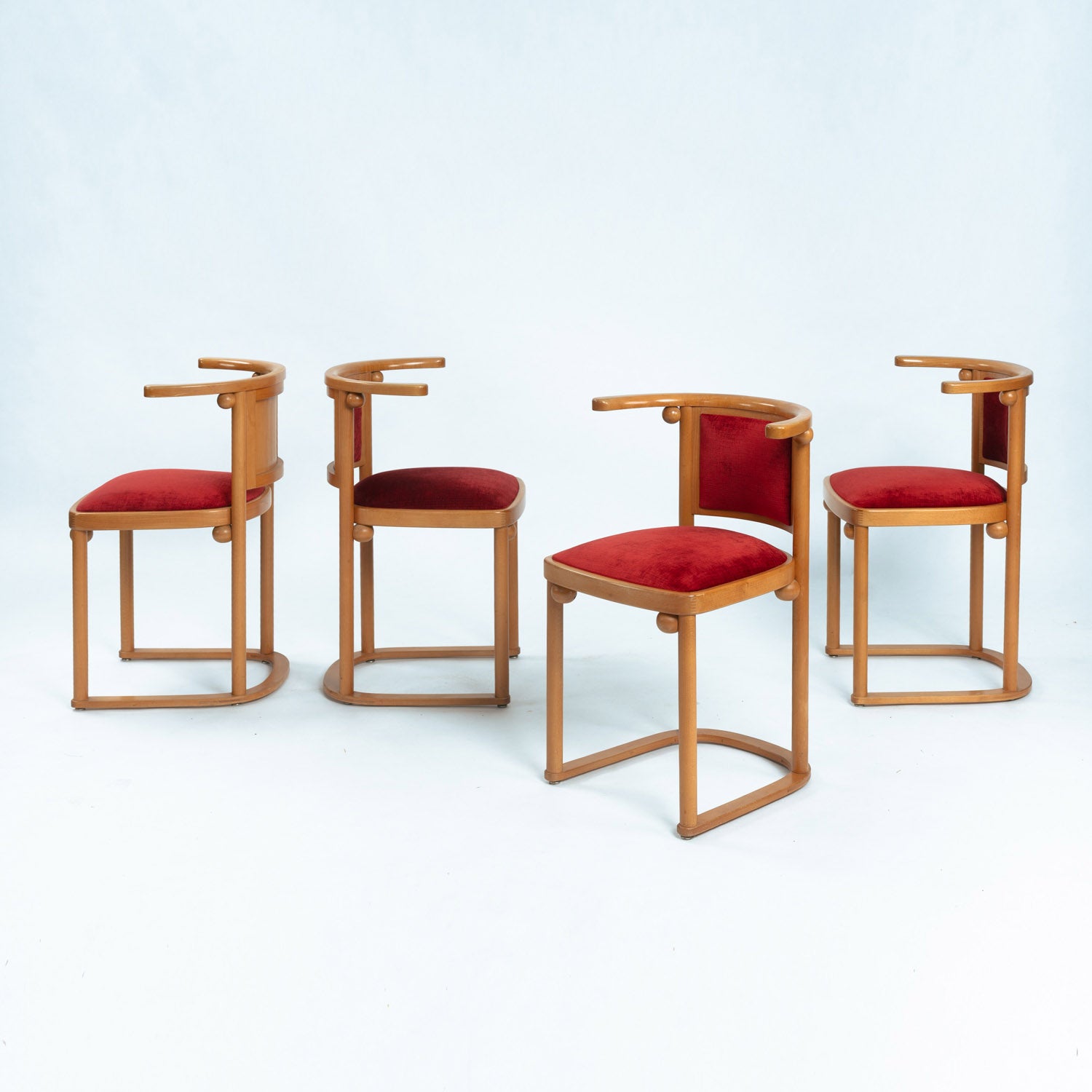 Set_of_4_Art_Nouveau_Josef_Hoffmann_Fledermaus_wooden_red_velvet_upholstered_dining_chairs_for_Wittmann,_Austria,_1907
