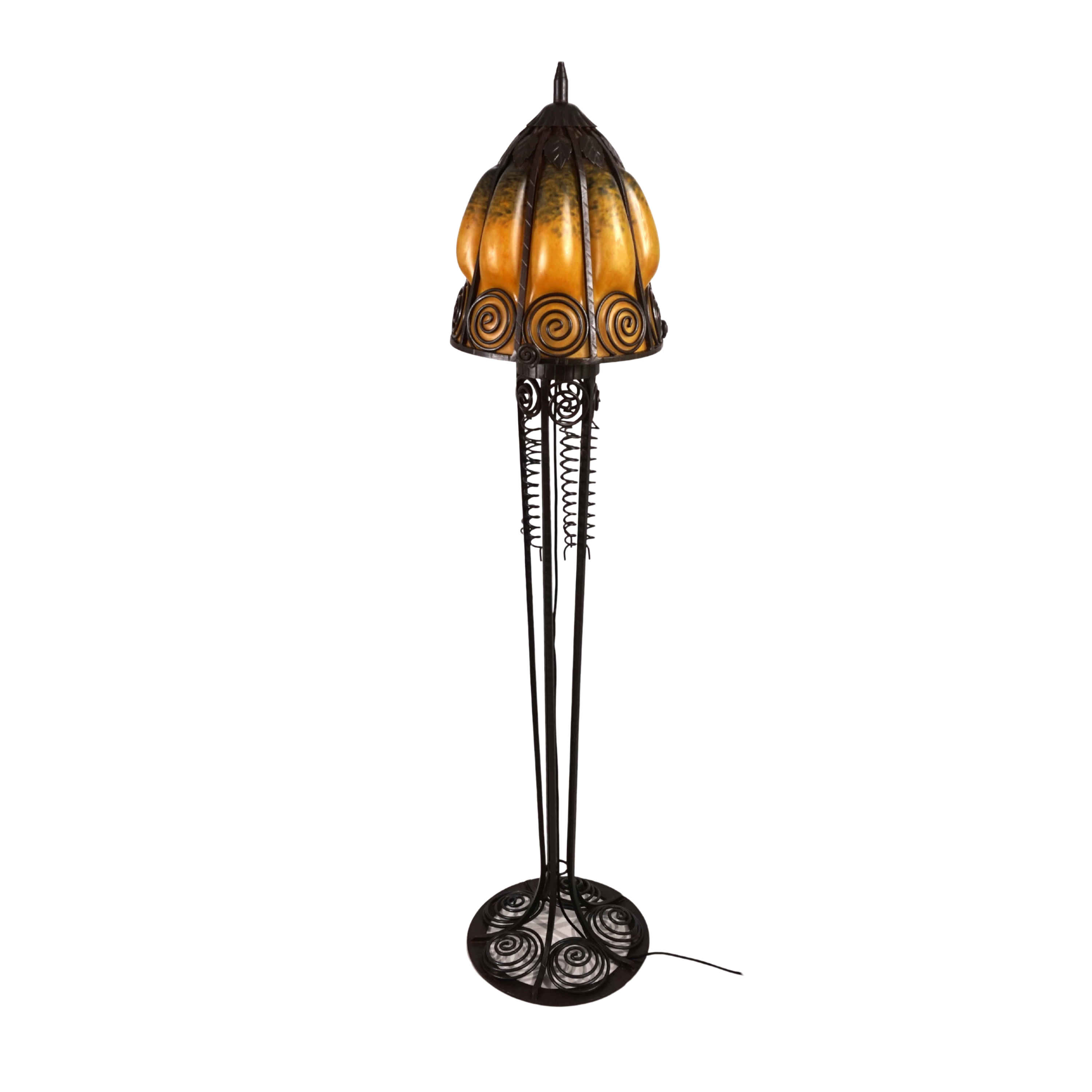 Art_Nouveau_wrought_iron_floor_lamp_Charles_Schneider_1920