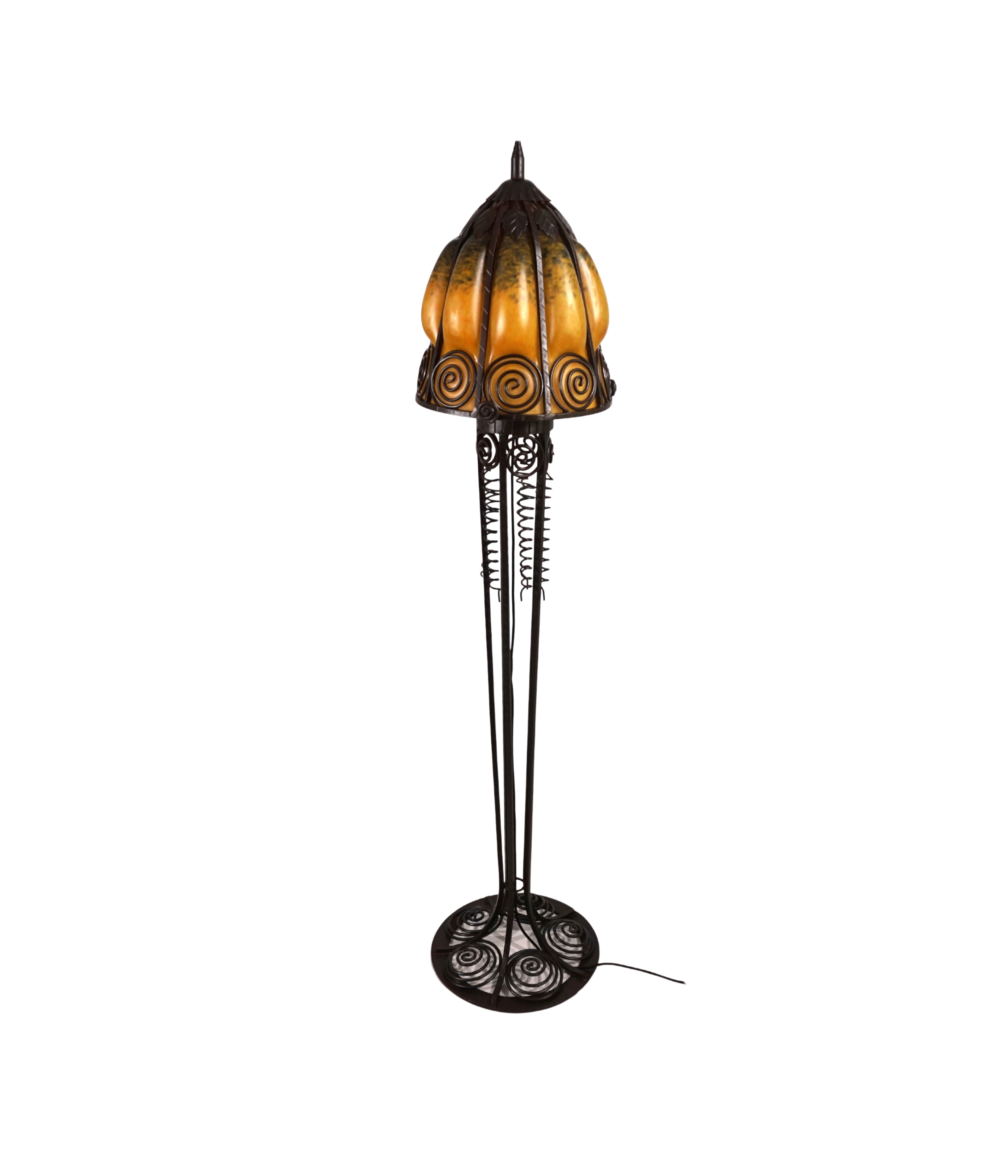 Art_Nouveau_wrought_iron_floor_lamp_Charles_Schneider_1920