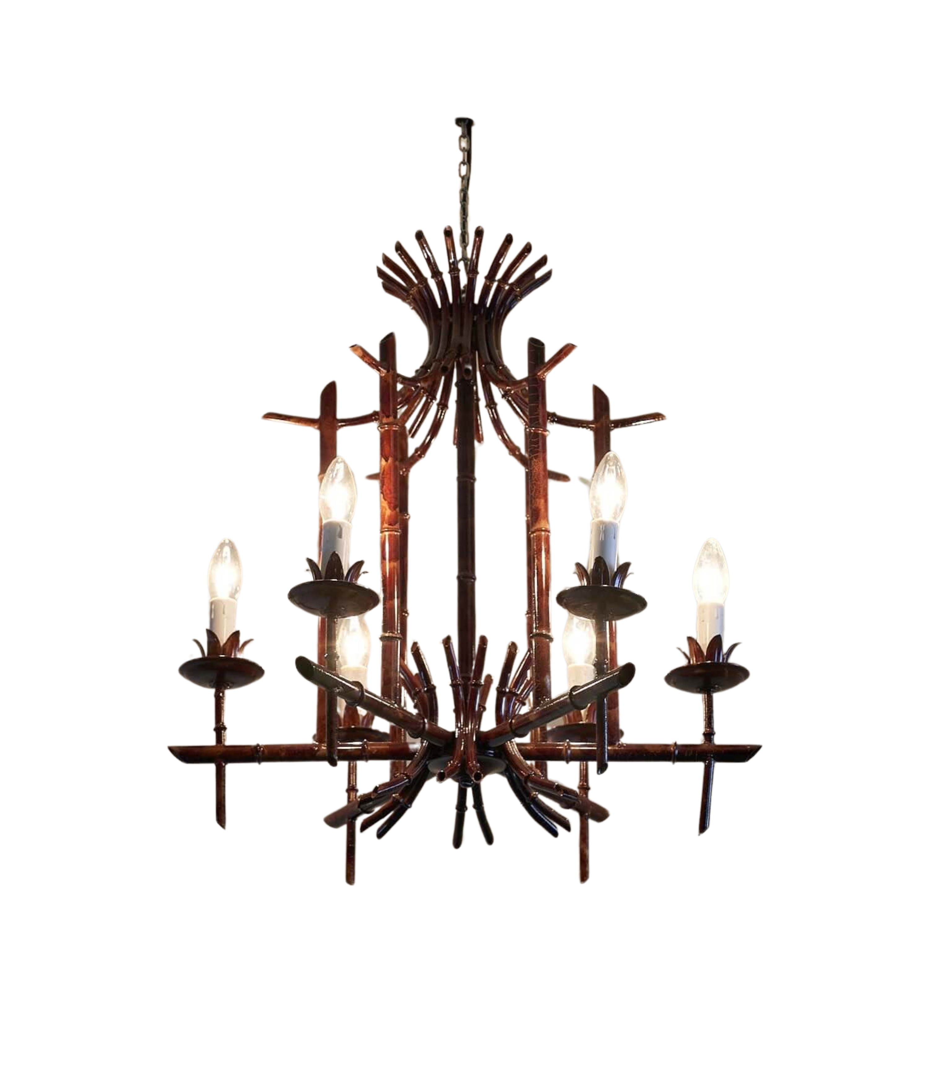 Bambo_Chandelier_in_Metal_from_Italy