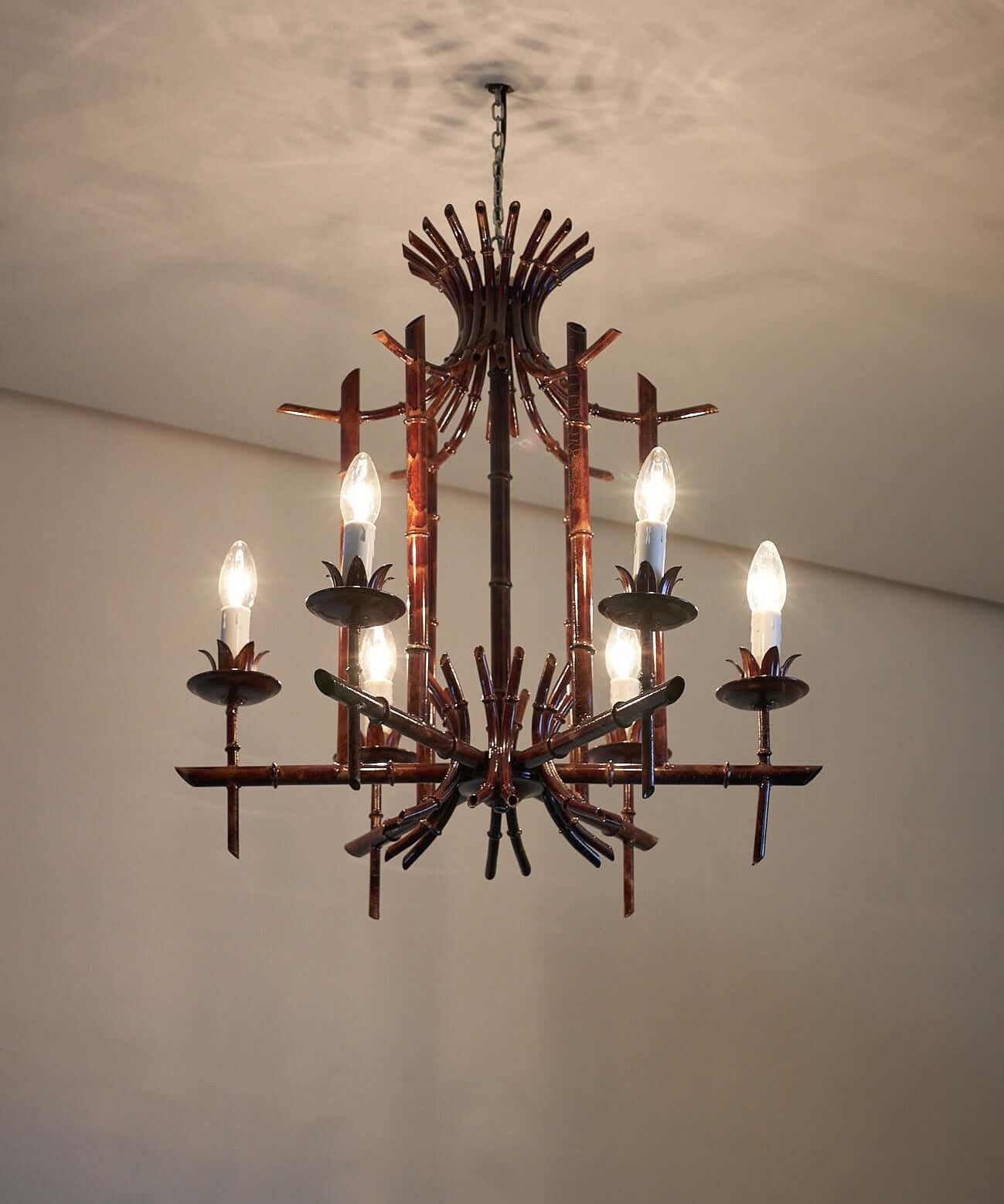 Bambo_Chandelier_in_Metal_from_Italy