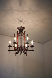 Bambo_Chandelier_in_Metal_from_Italy