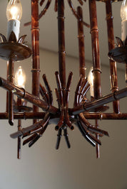 Bambo_Chandelier_in_Metal_from_Italy