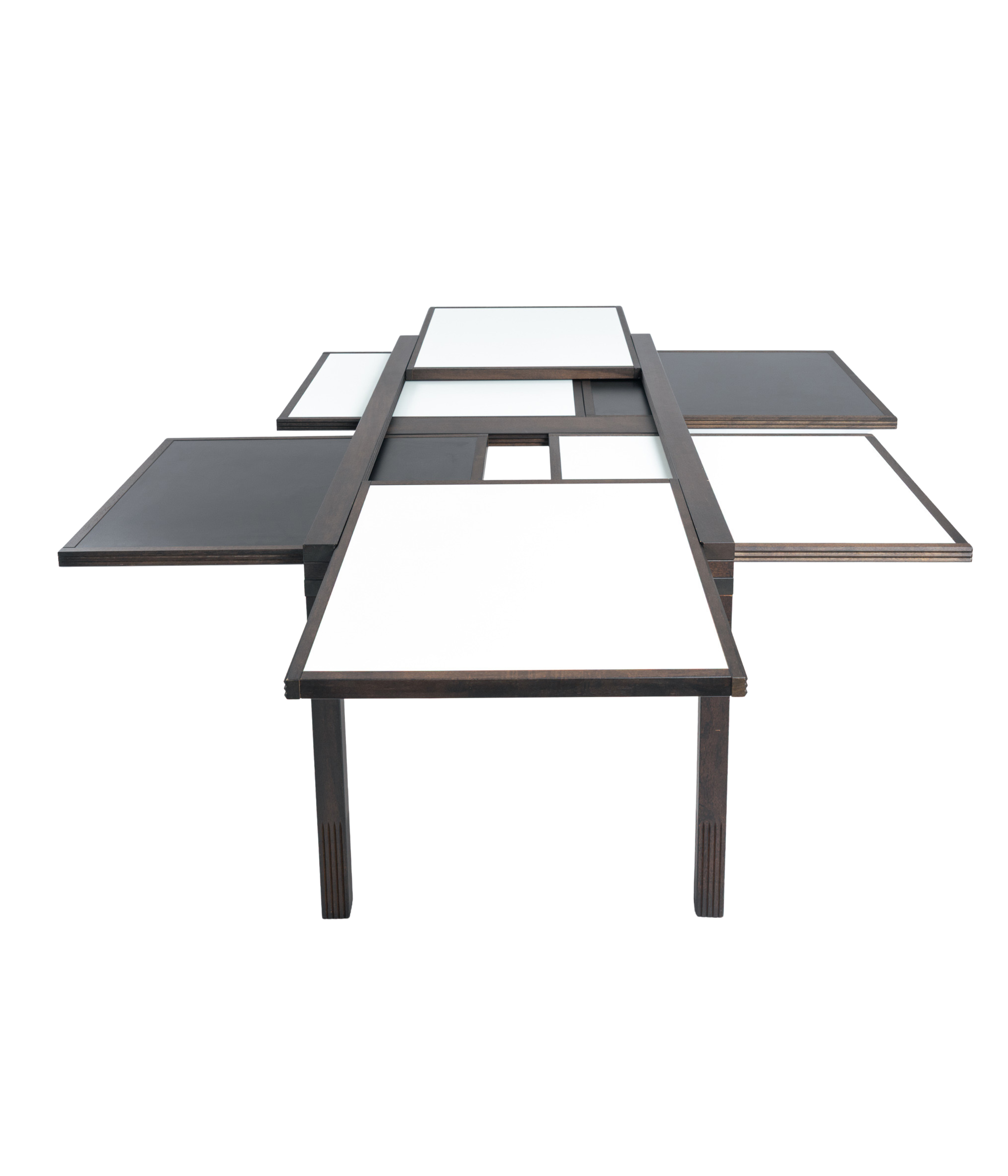 Bernard_Vuarnesson_dining_table_for_Bellato_with_reversible_and_extendible_tops,_1980s