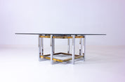 Brass_chrome_geometrical_Regency_coffee_table