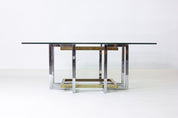 Brass_chrome_geometrical_Regency_coffee_table