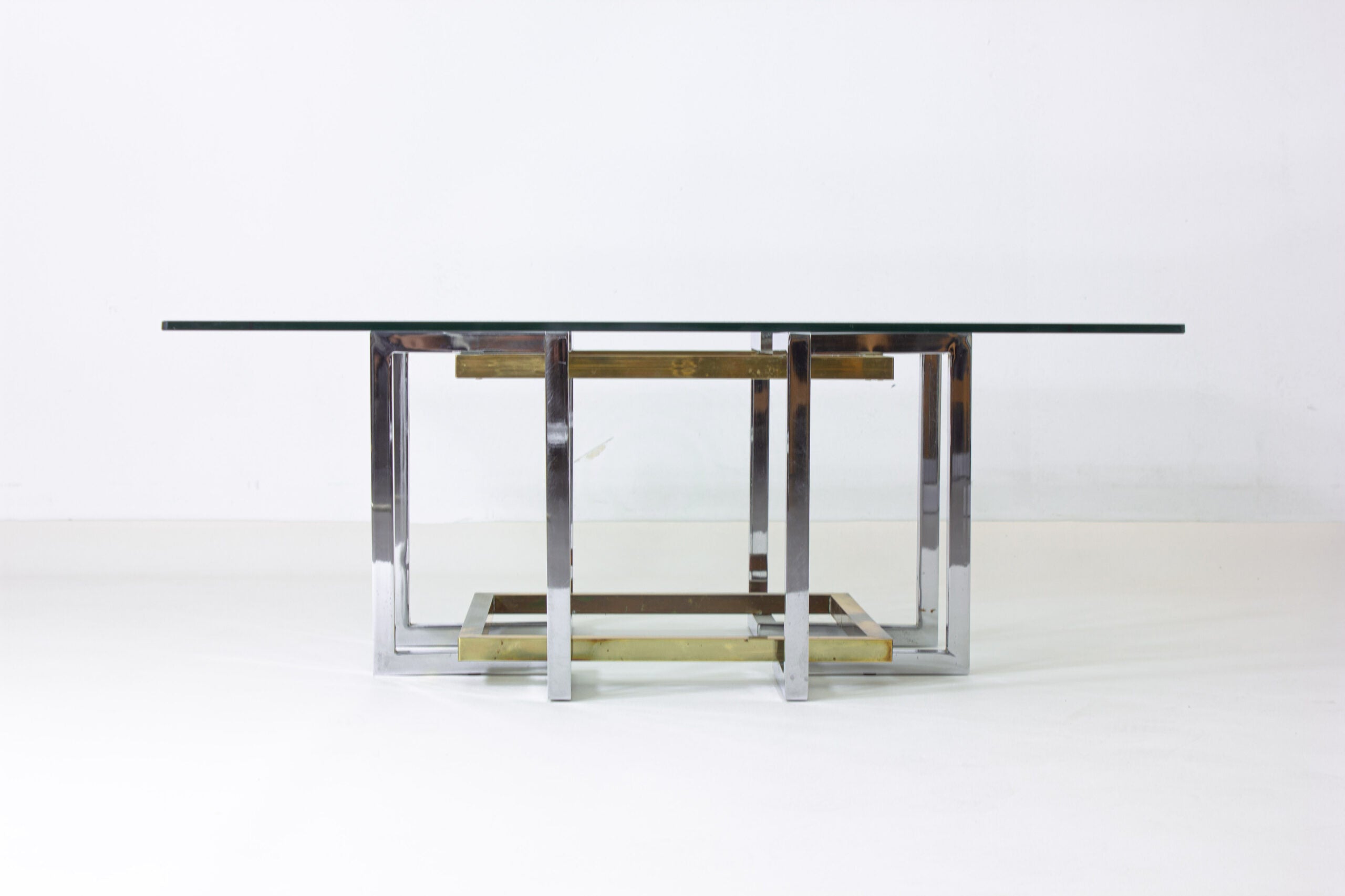 Brass_chrome_geometrical_Regency_coffee_table