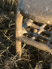 Brown_terazzo_papier-mache_stool_or_table