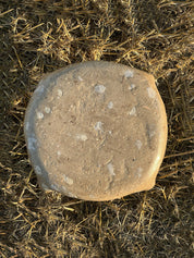 Brown_terazzo_papier-mache_stool_or_table