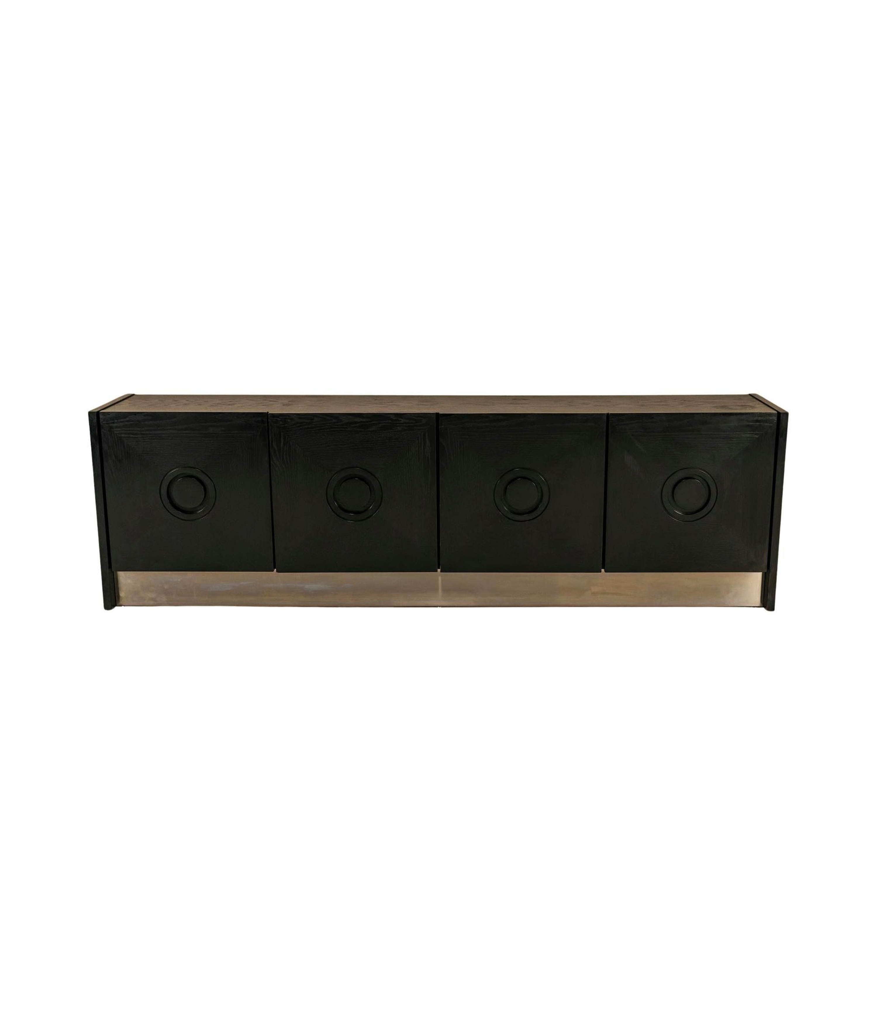 Brutalist_Sideboard_In_Black_Stained_Oak_And_Brushed_Steel_Belgium_1970s