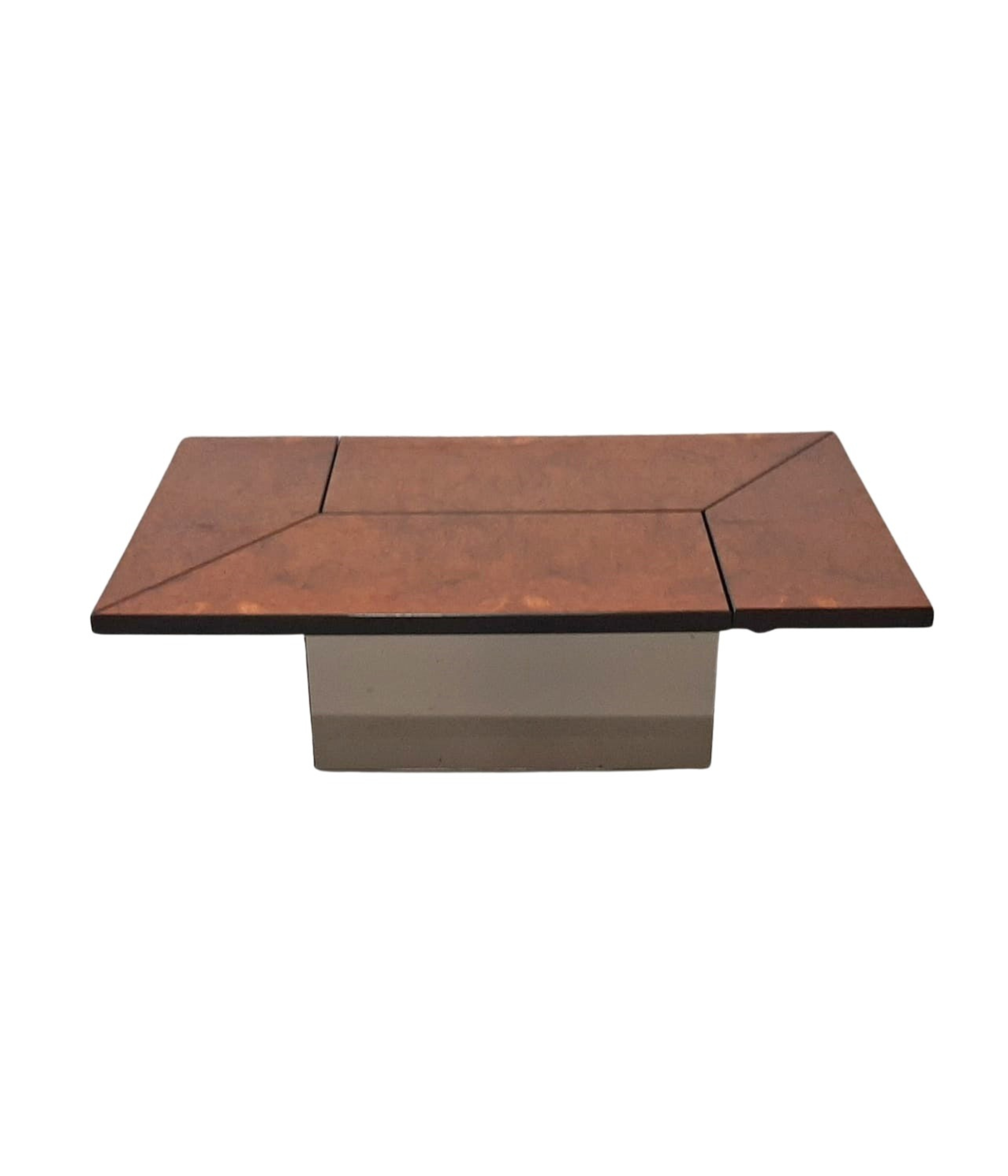 Burl_wood_coffee_table_with_bar_by_Paul_Michel_for_Roche_Bobois_1980s