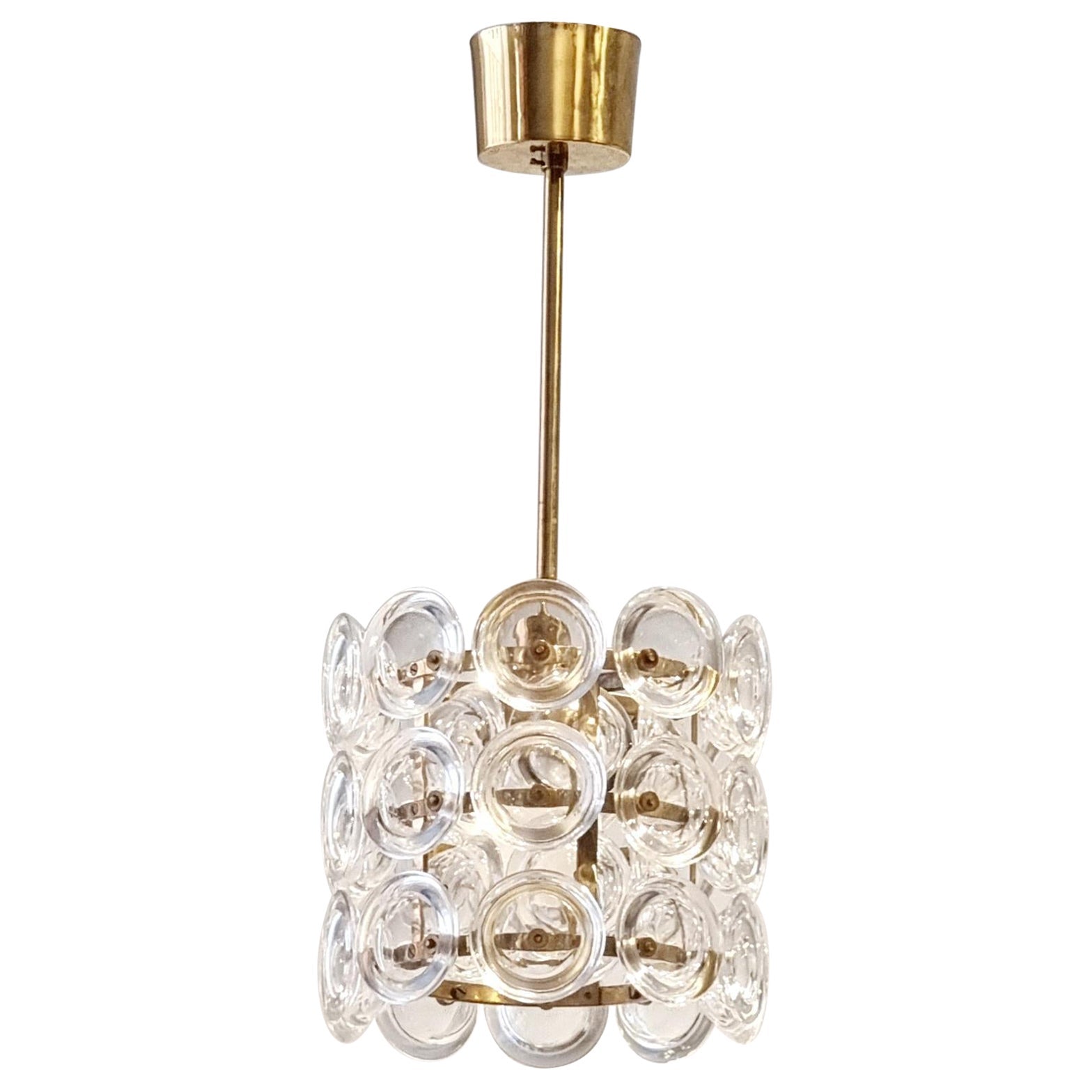 Carl_Fagerlund_Glass_Brass_Pendant_Fagerhult_Orrefors_Scandinavian_Modern