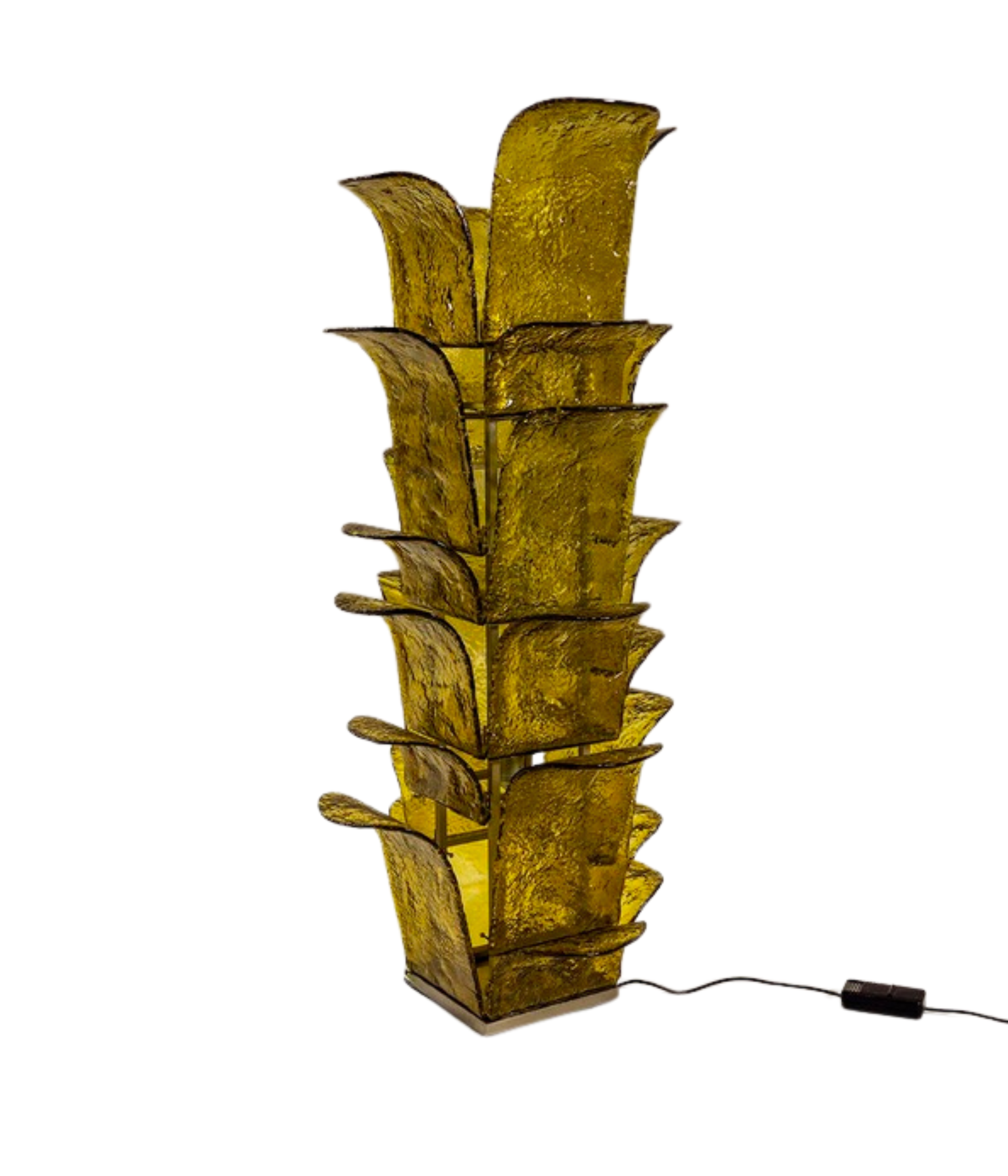 Carlo_Nason_LT_320_“Cactus”_Floor_Lamp_in_Yellow_Murano_for_Mazzega,_Italy_1960s