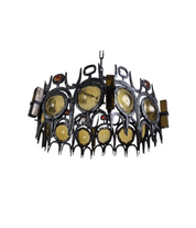 Chandelier_sculpture_lamp_in_wrought_iron_and_blown_glass
